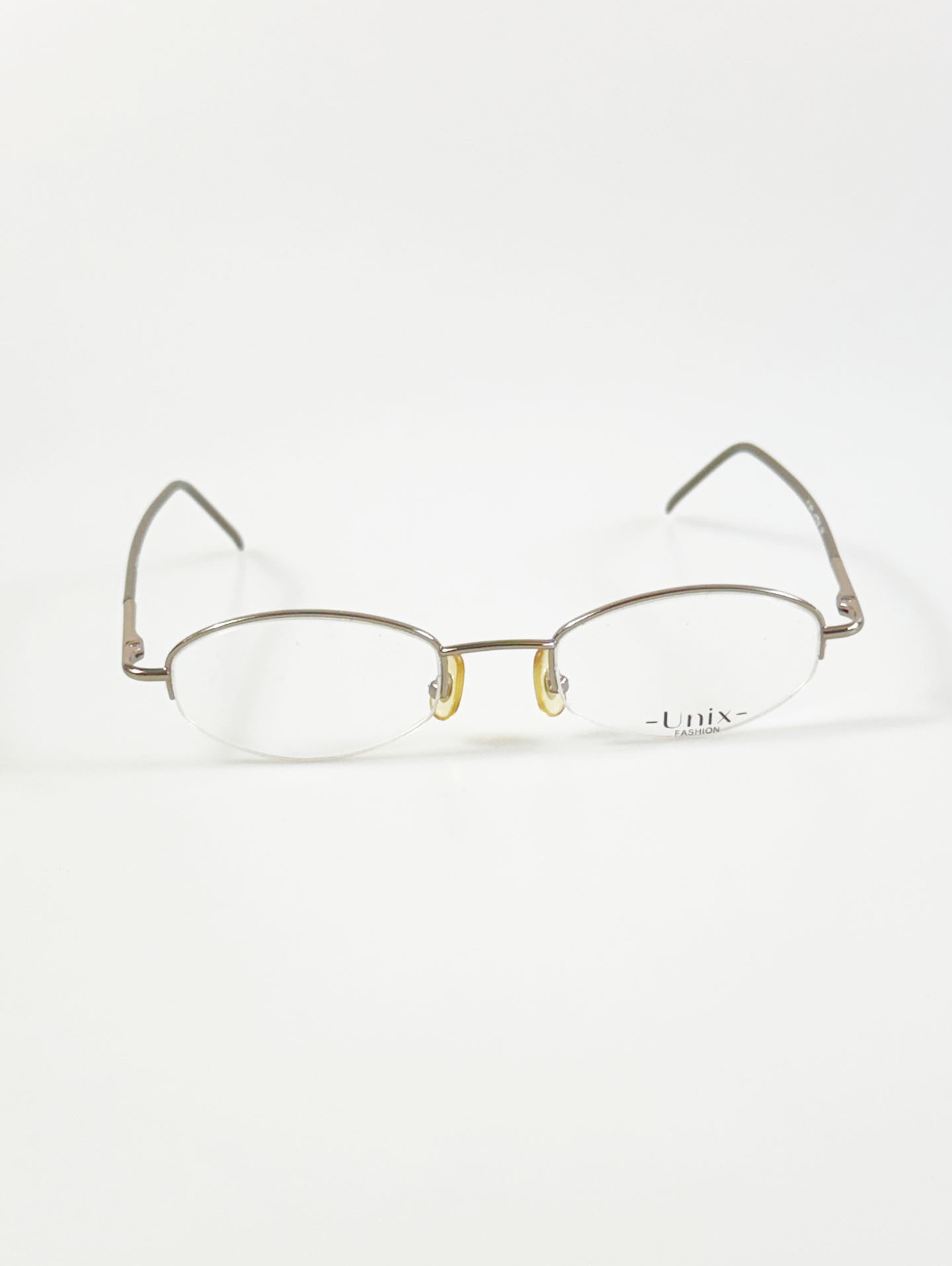UNIX Half-Rim Silver-Gold Oval Metal Glasses
