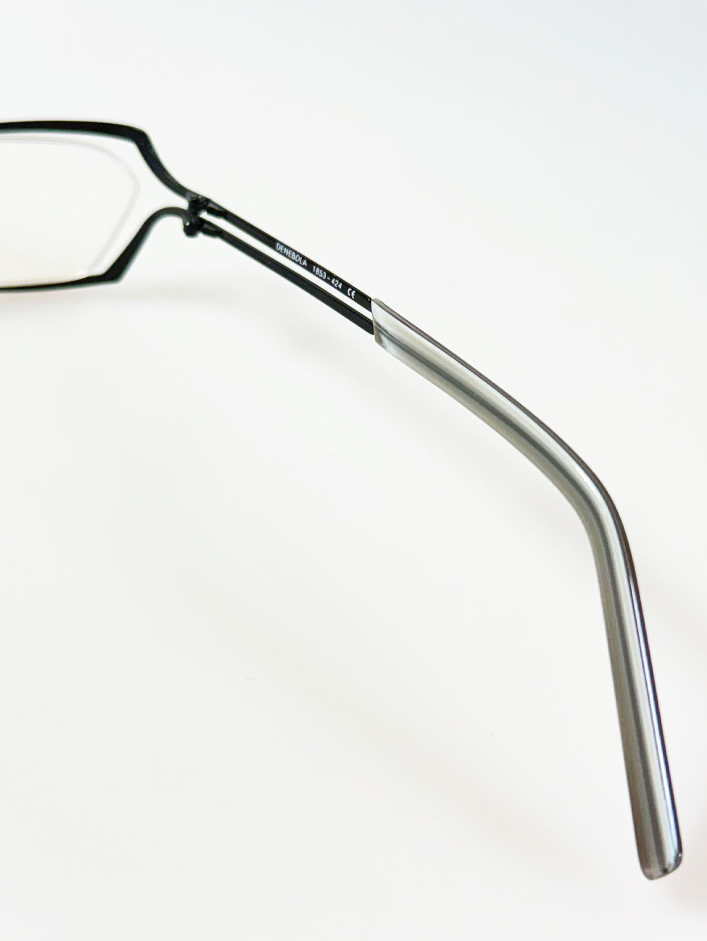DENEBOLA Black & Silver Geometric Rectangular Glasses Collection / 2 Colors