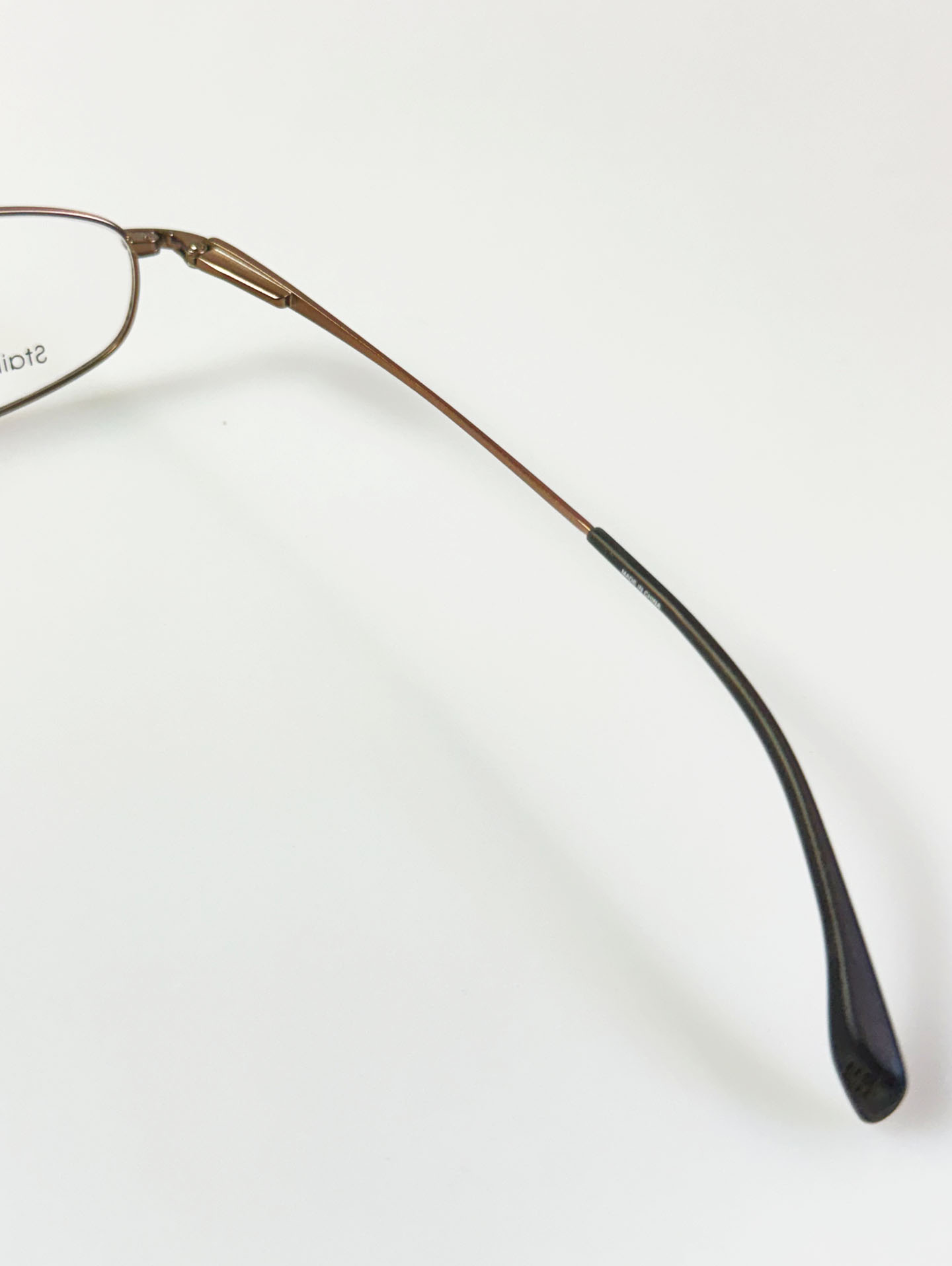 Columbia Slim Square Brown Metal Frame Glasses