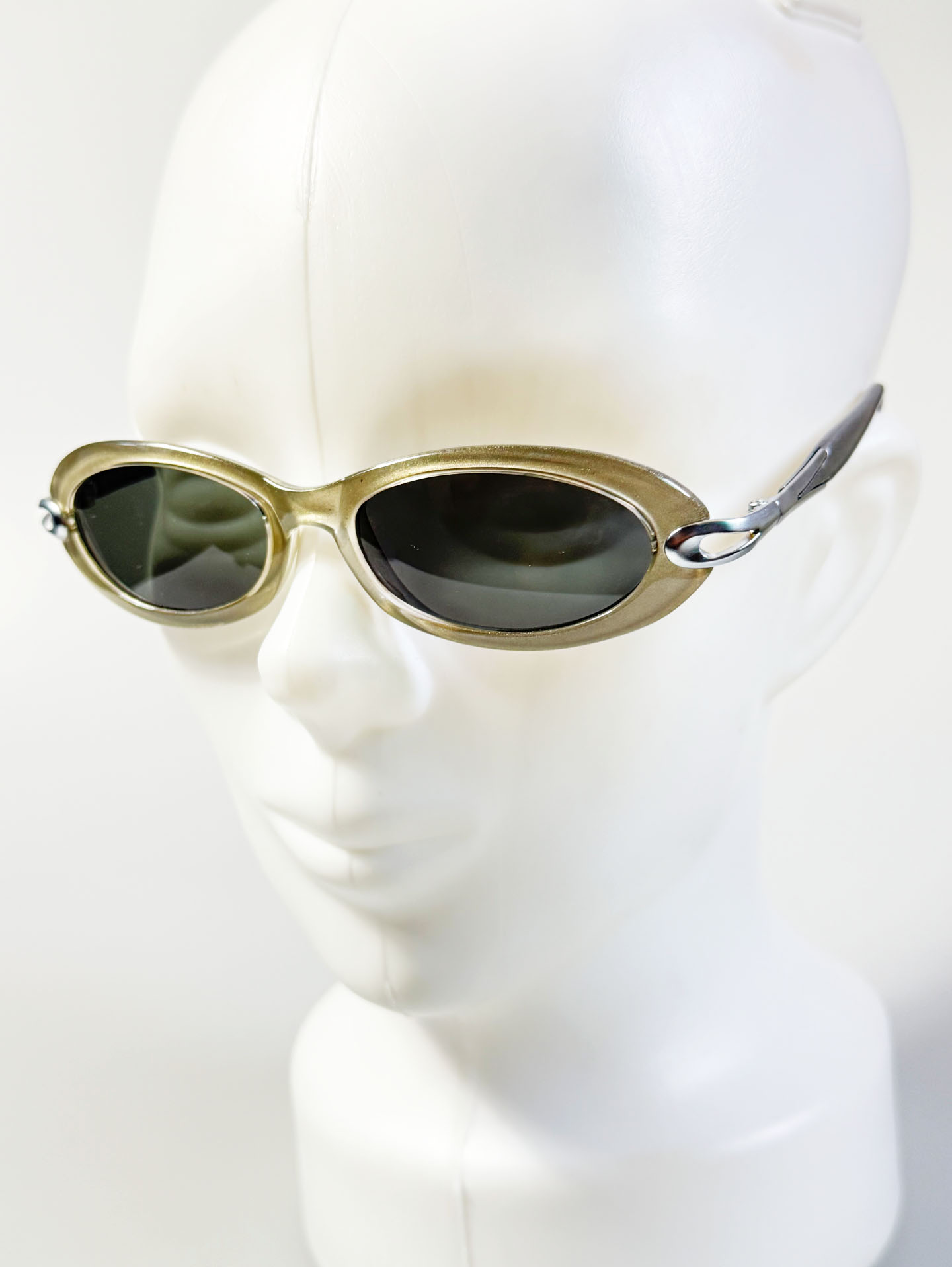 90's SERENO Bold Oval Combination Frame Sunglasses