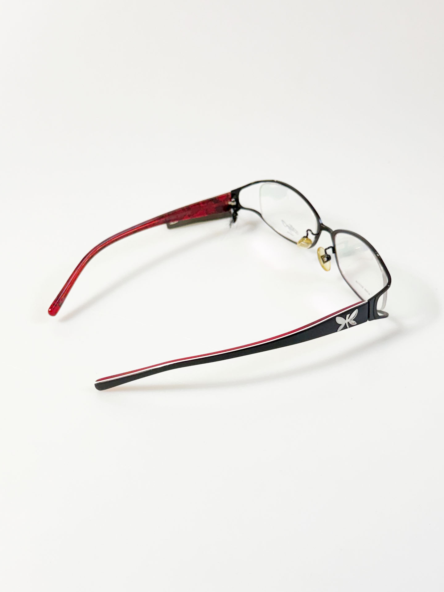ALLEGRO Black Metal Slim Square Frame Glasses