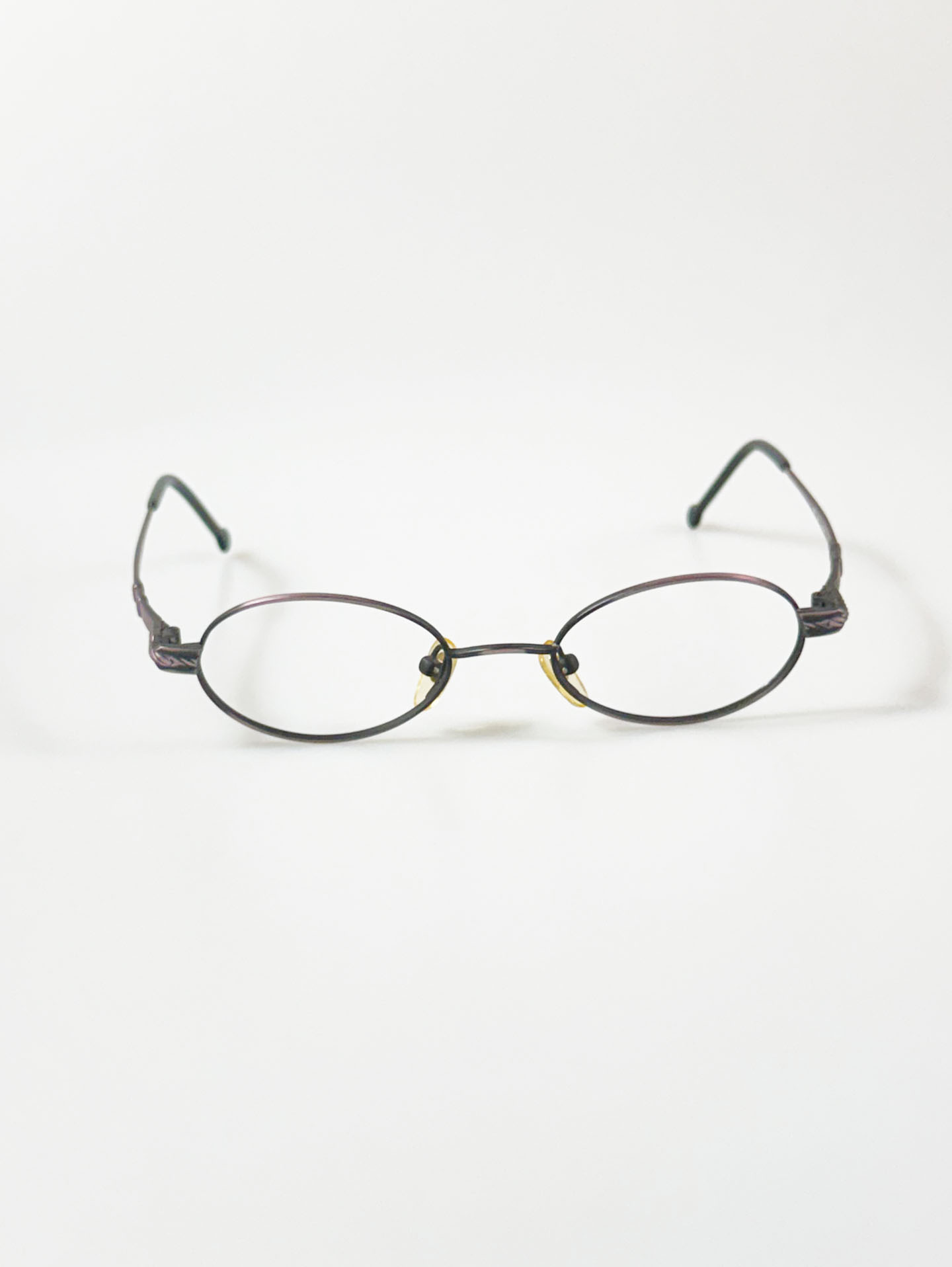 90’s MAXI Two-Tone Slim Oval Metal Frame Glasses