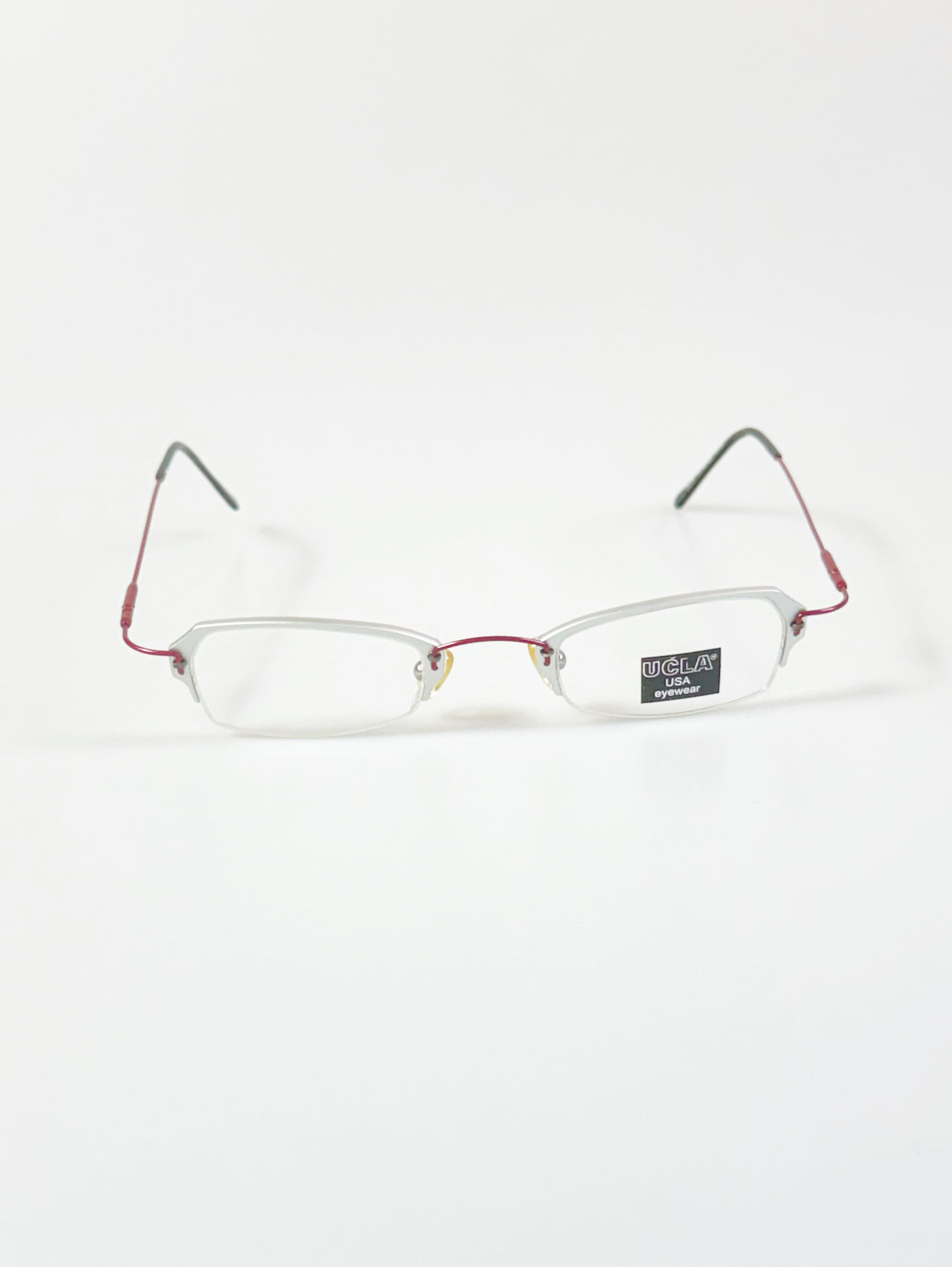 90’s UCLA Half-Rim Square Two-Tone Metal Glasses