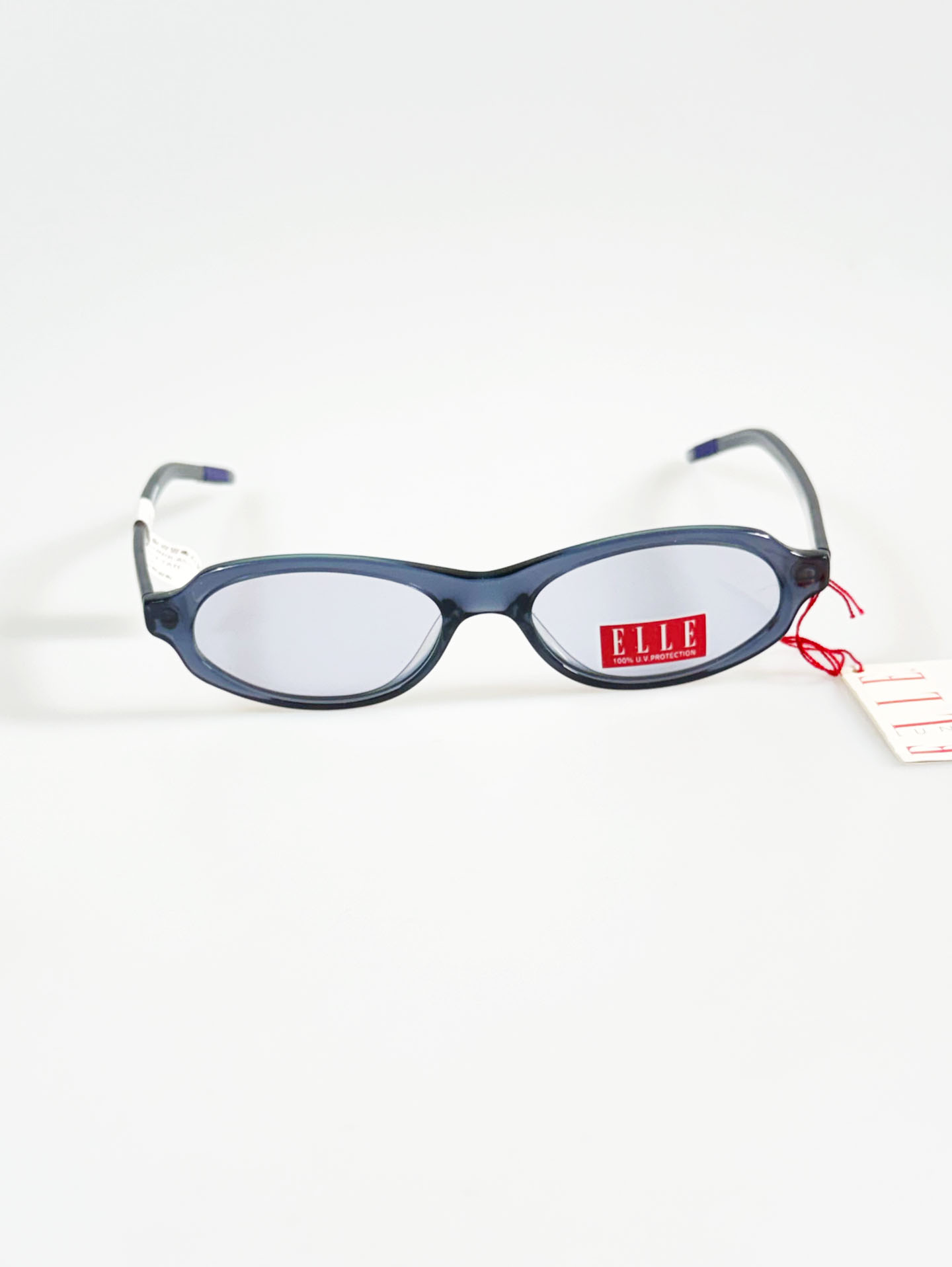 ELLE Translucent Blue Oval Frame Tint Sunglasses
