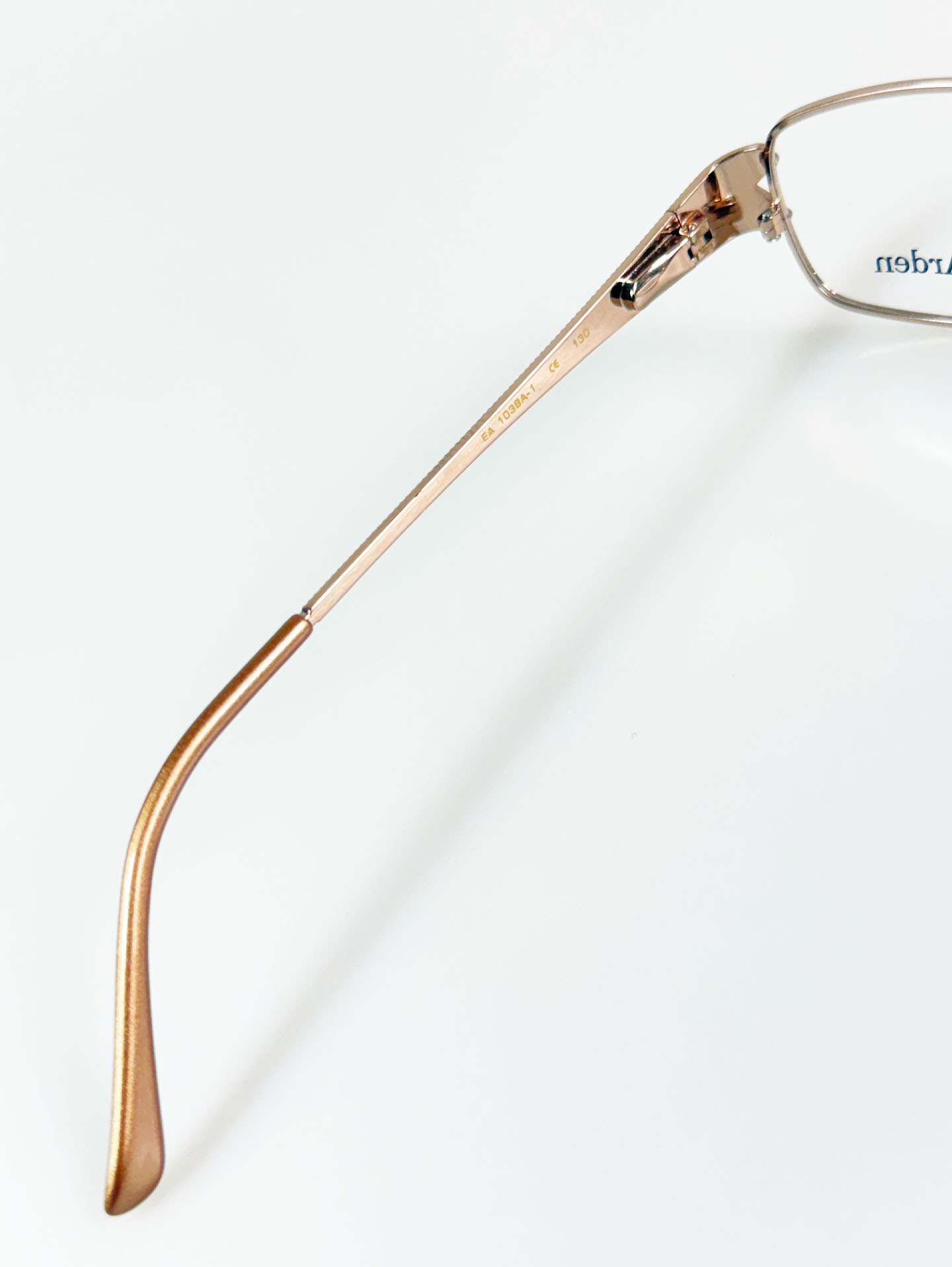 Elizabeth Arden Rose Gold Slim Square Metal Frame Glasses