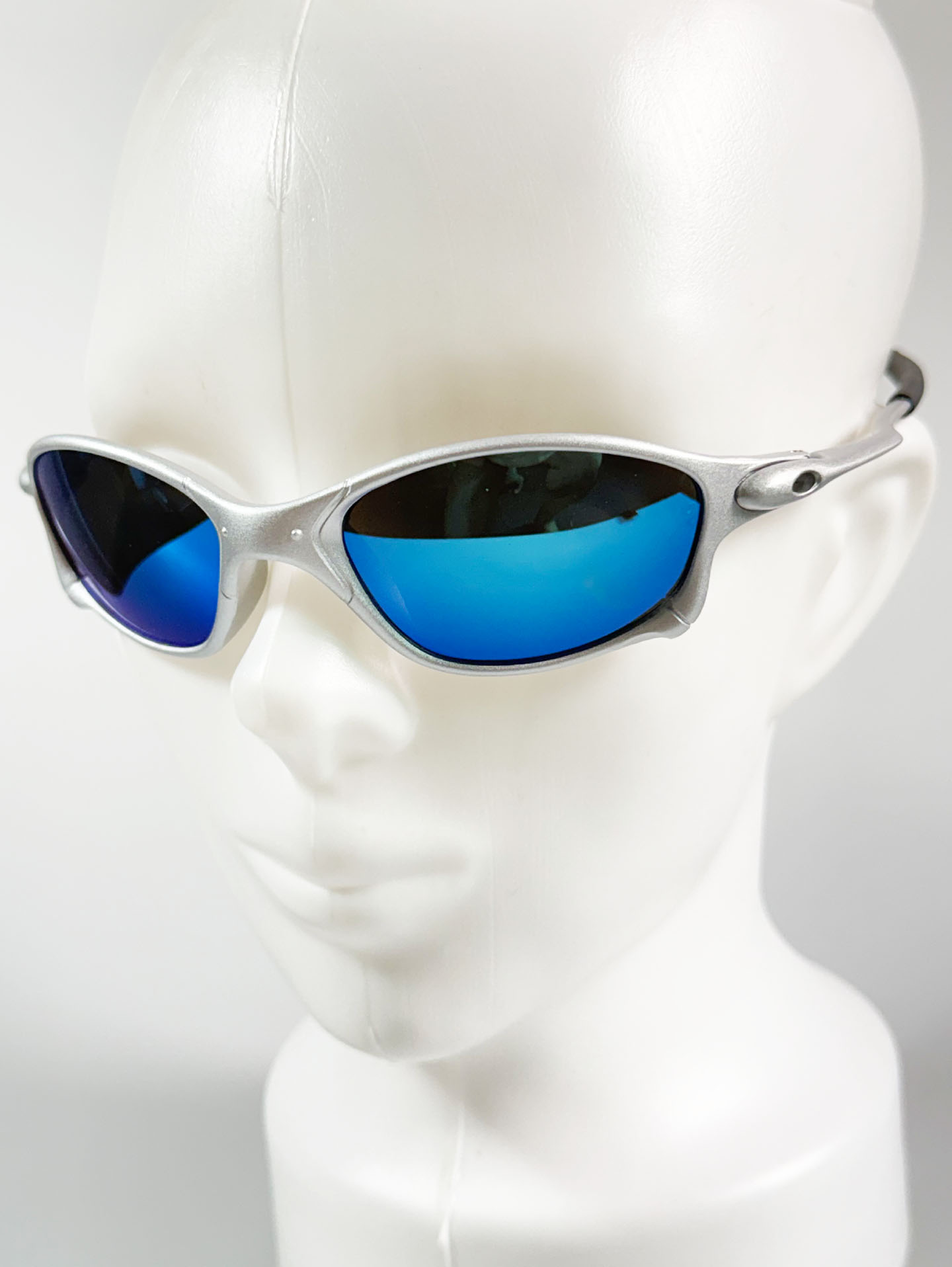 Silver Wraparound Sport Shield Frame Sunglasses