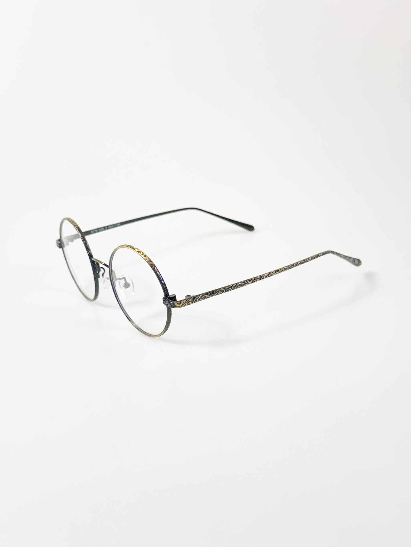 Classic Slim Oversized Round Metal Frame Glasses
