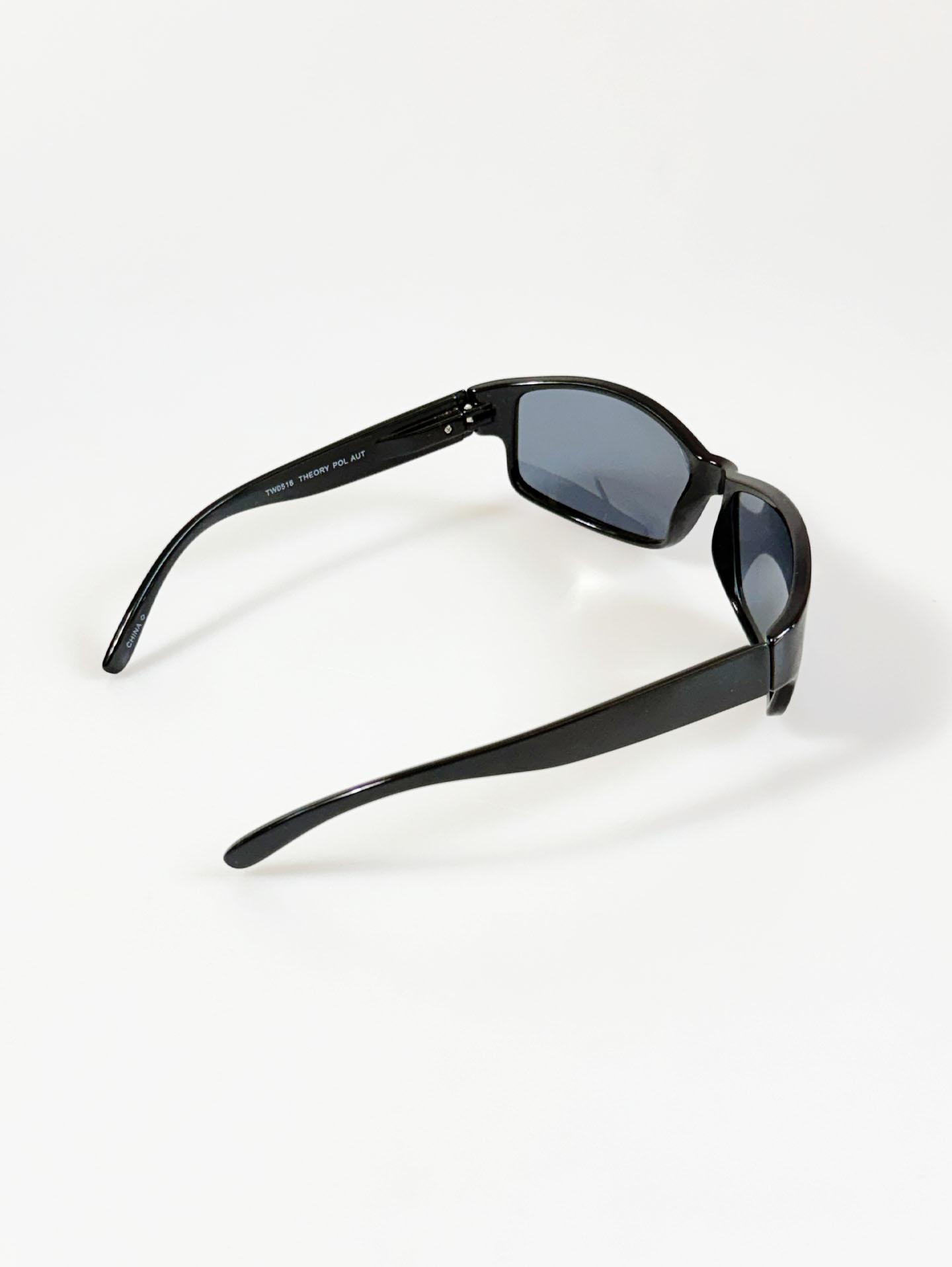 FOSTER GRANT Black Wraparound Square Frame Sunglasses