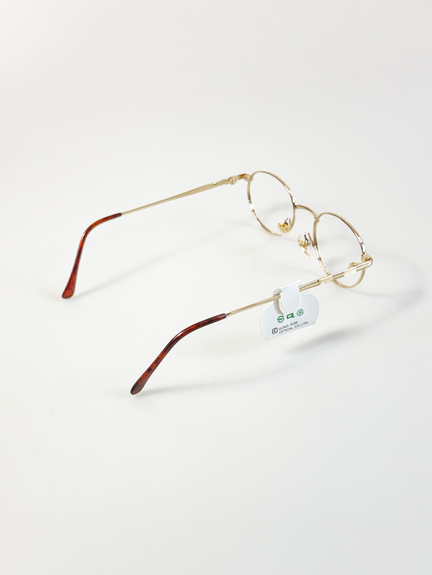 90's Dandy Gold Slim Oval Metal Glasses
