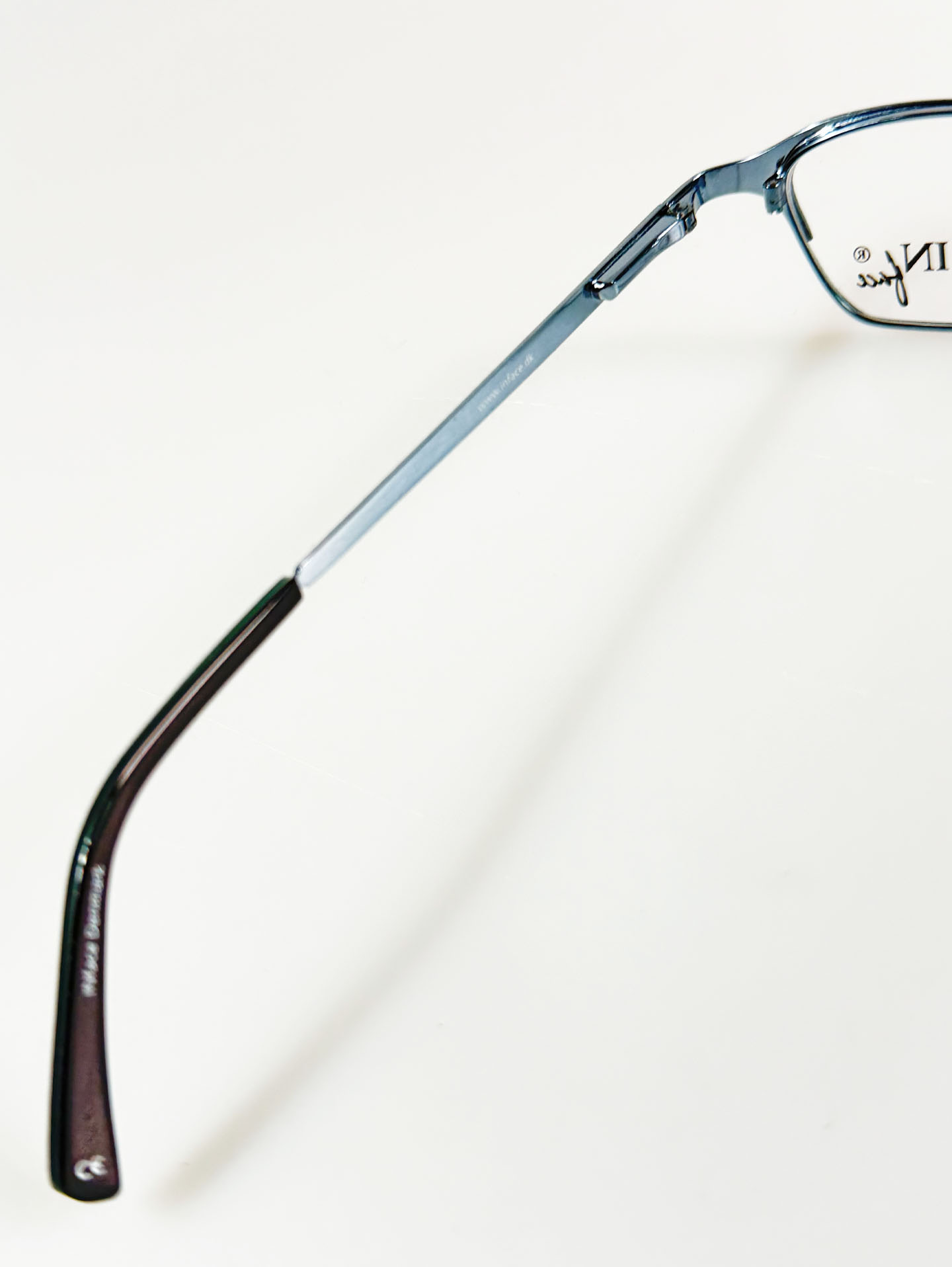 IN FACE Blue Grey Square Metal Glasses