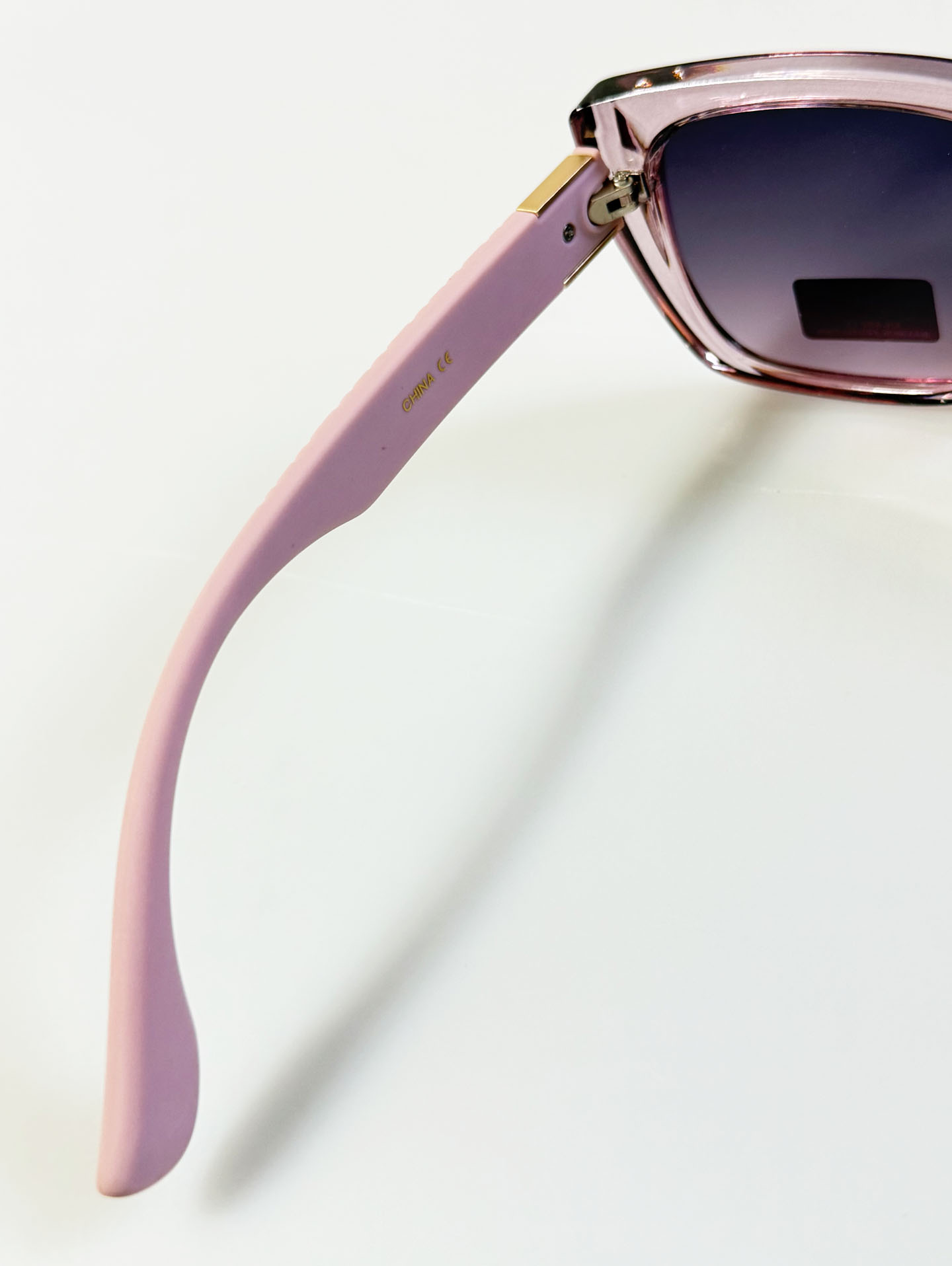 GISELLE Translucent Pink Oversized Square Frame Tint Sunglasses