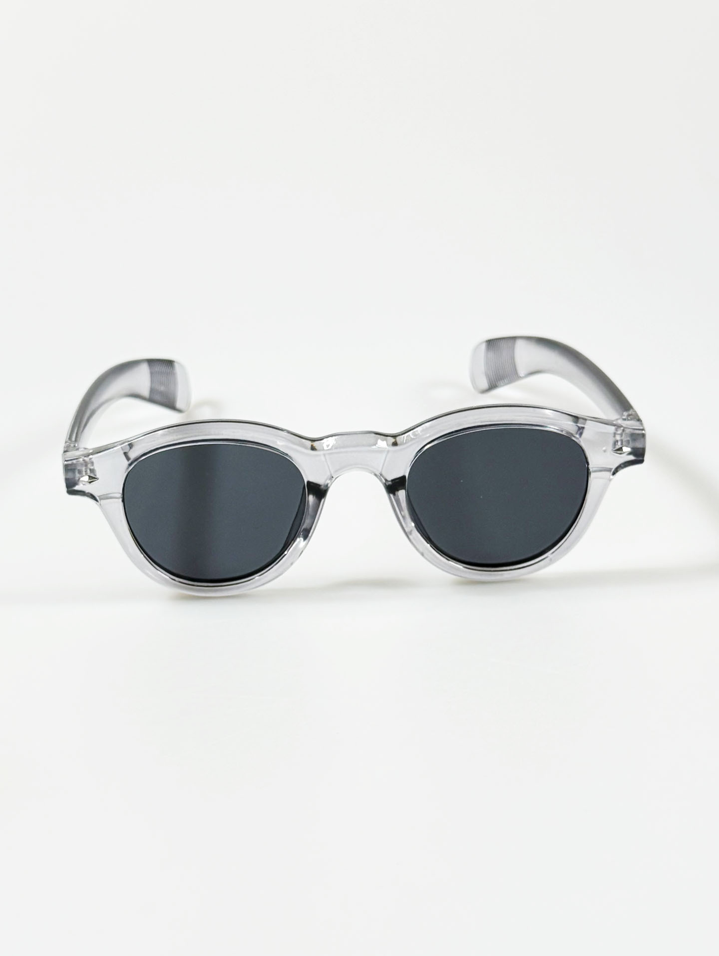 Smoke Clear Bold Round Oval Sunglasses