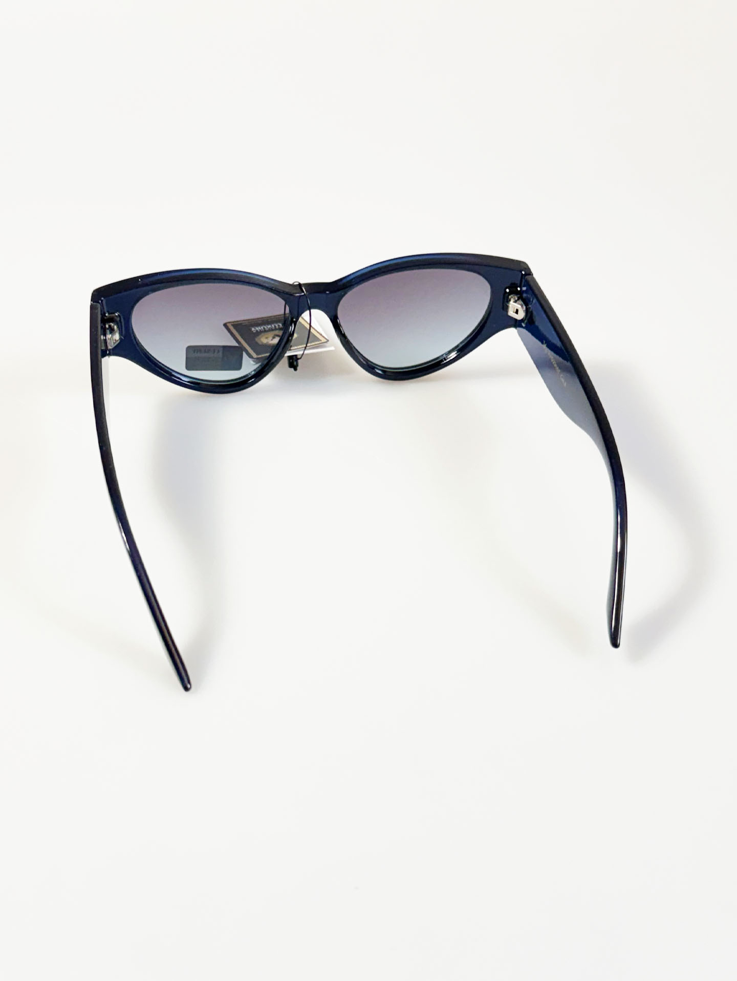 VG EYEWEAR Navy Blue Oversized Geometric Frame Sunglasses