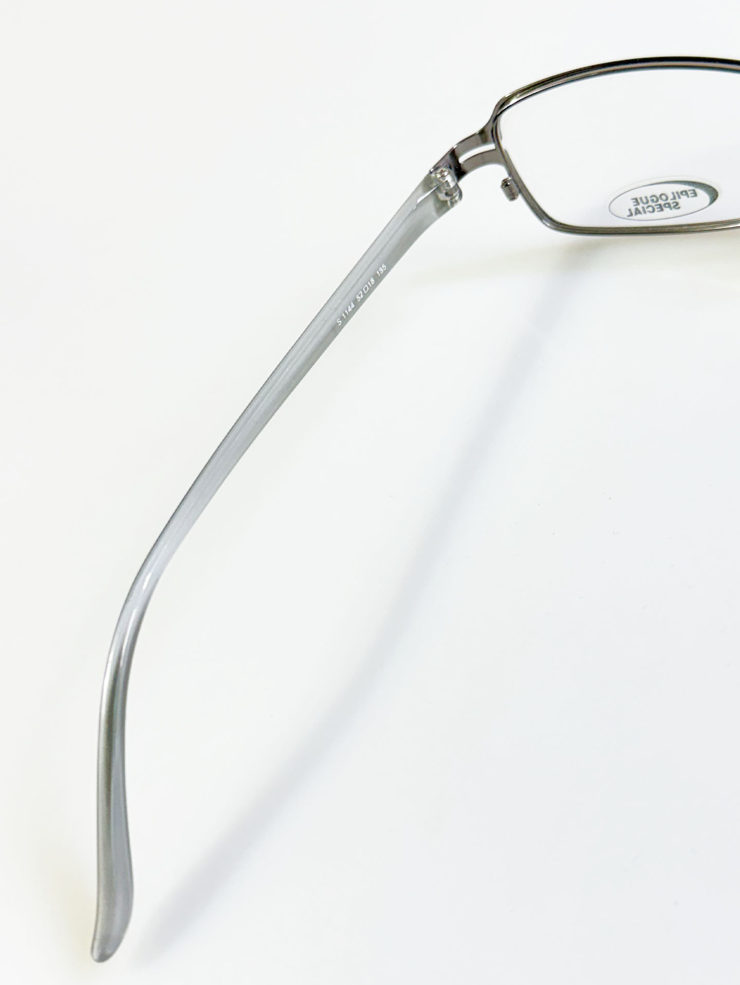 EPILOGUE Silver Slim Square Metal Glasses