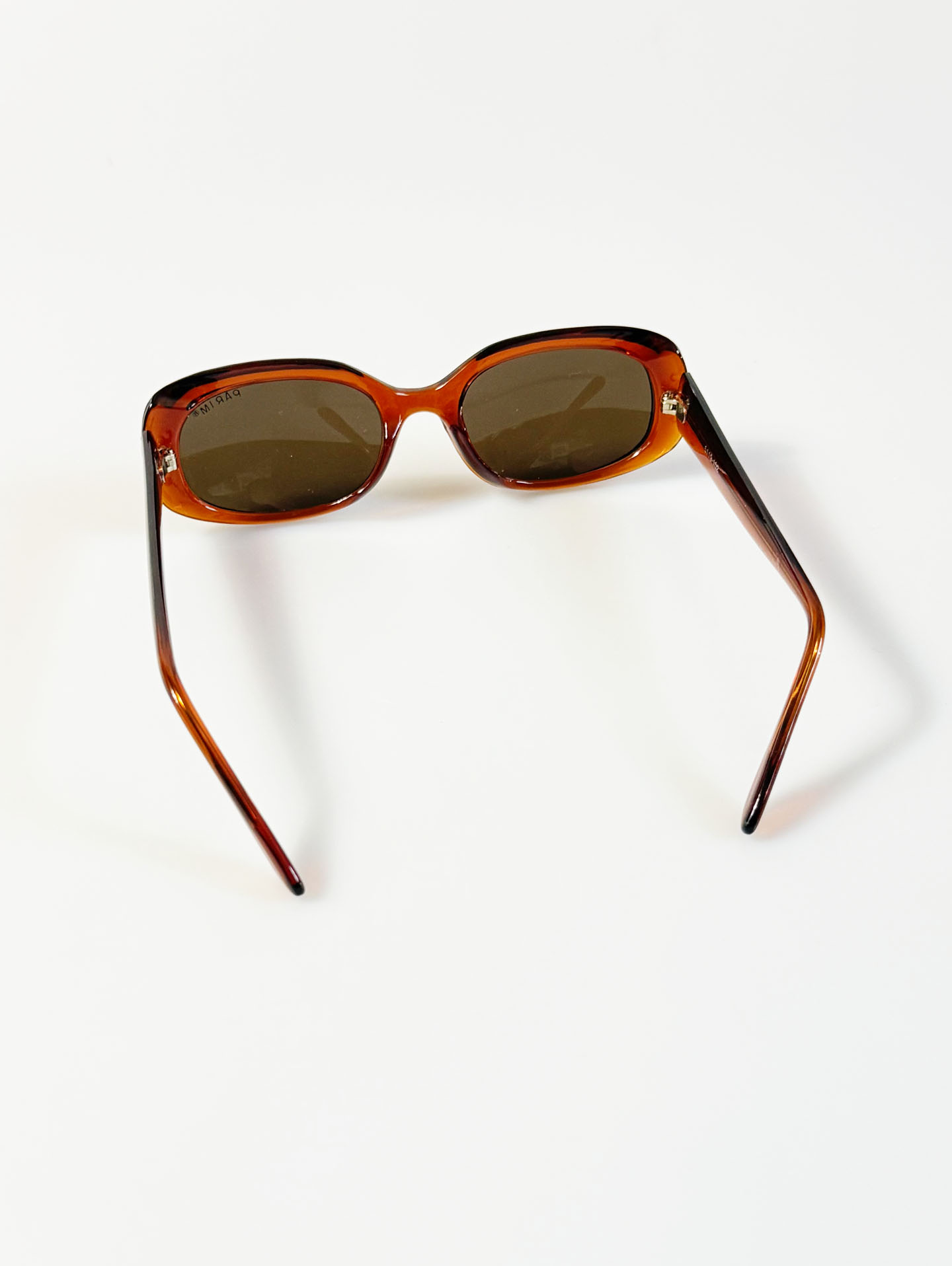 PARIM Translucent Amber Bold Oval Tint Sunglasses
