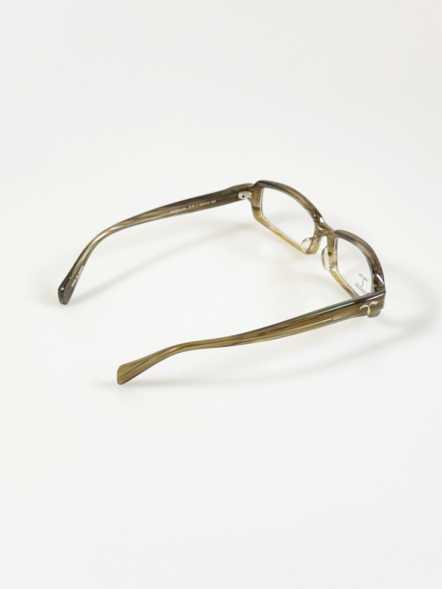 YOSHIKI Smoky Gray Marble Square Horn-Rim Glasses