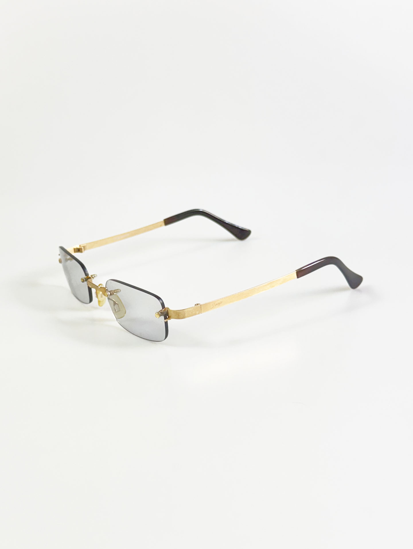 JEEP Gold Rimless Square Metal Glasses