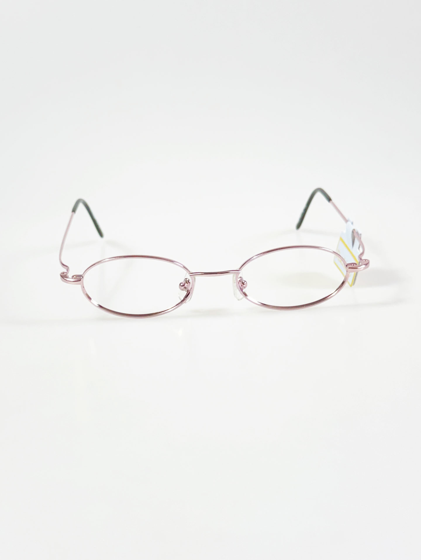 RUCHIANO Pink Slim Oval Metal Frame Glasses