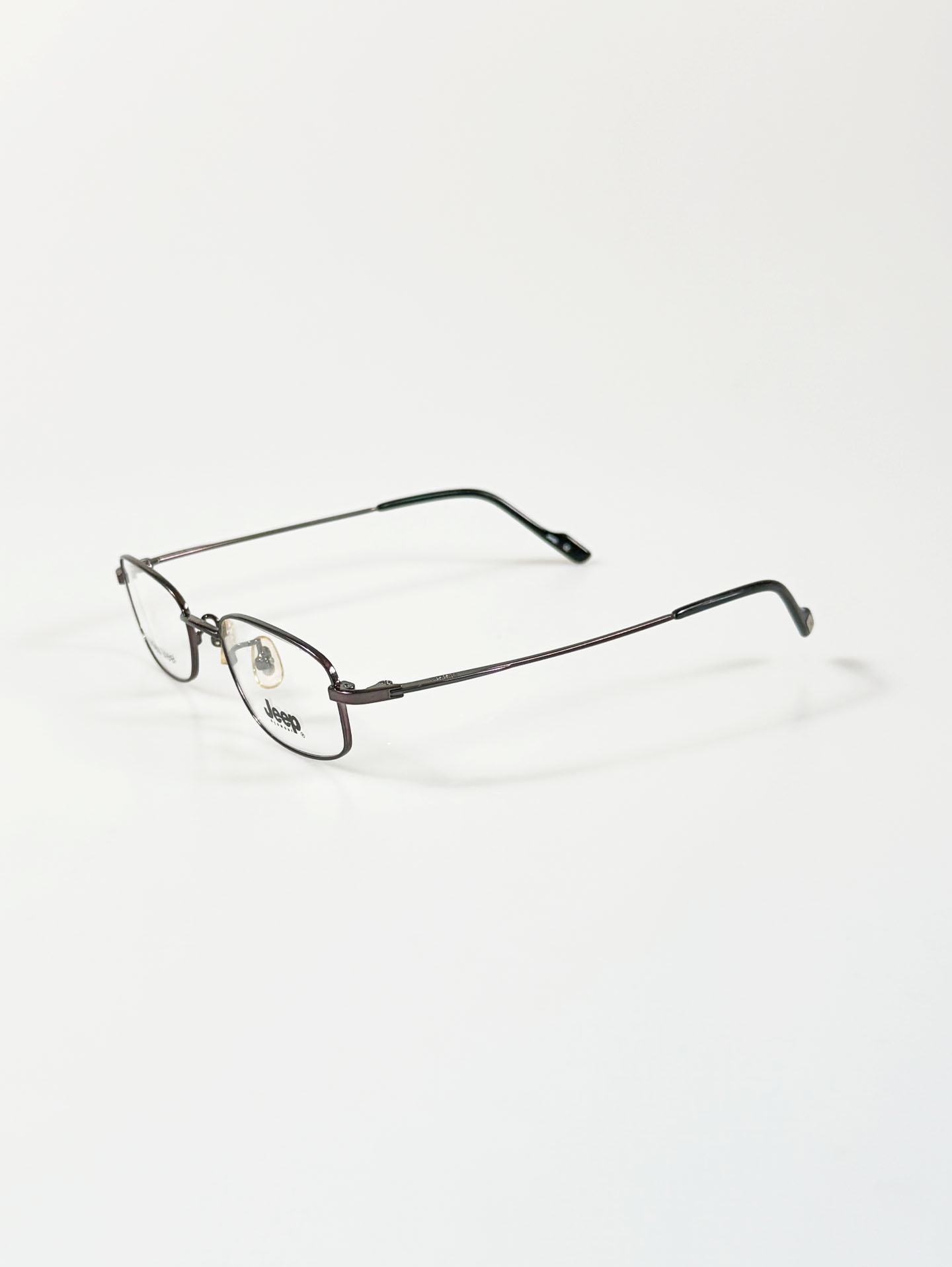 JEEP Gunmetal Slim Square Frame Glasses
