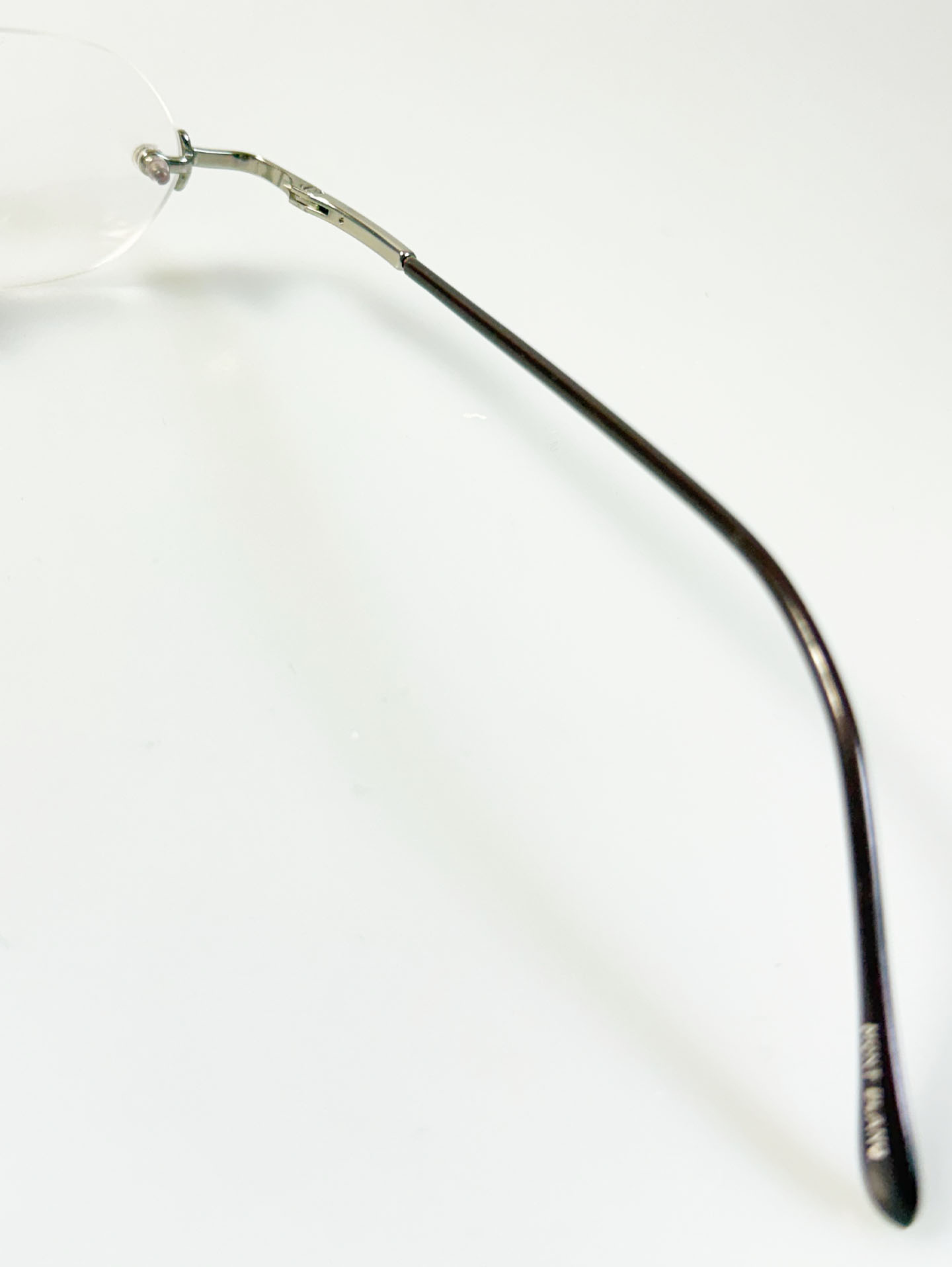 MONT BLANC PARIS Silver Rimless Square Metal Frame Glasses