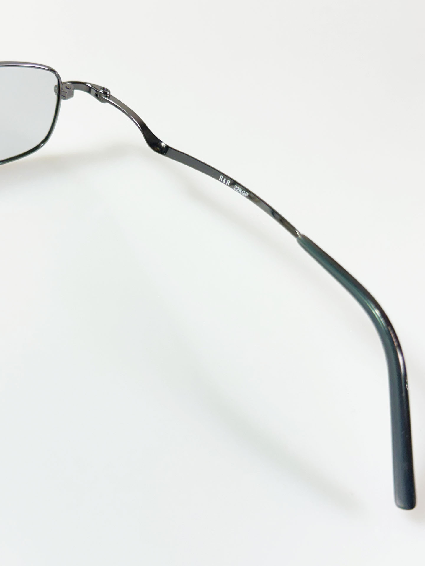 R&B Eyewear Gunmetal Slim Square Frame Glasses