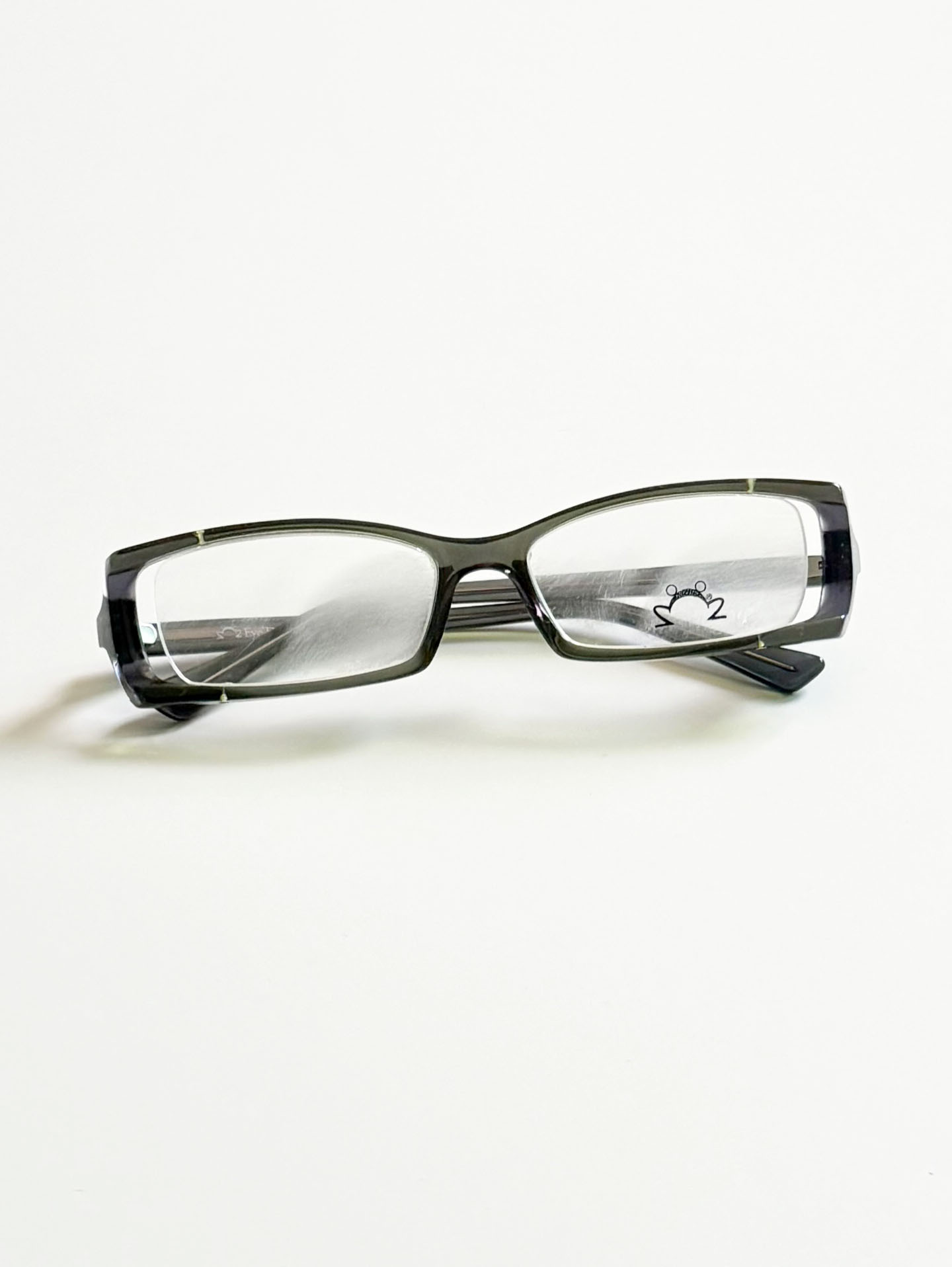 Eye'DC Smoky Square Horn-Rim Glasses