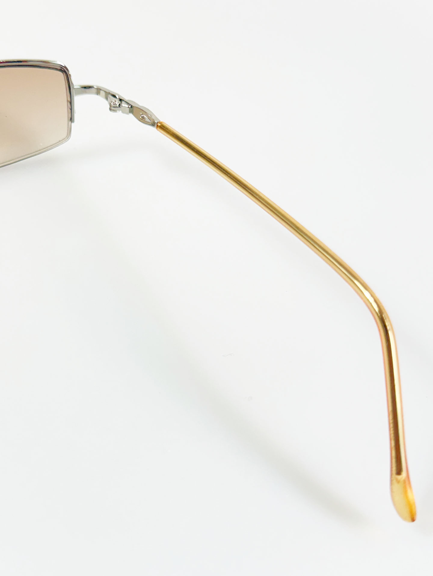 CAPRIO Semi-Rimless Square Metal Tint Sunglasses