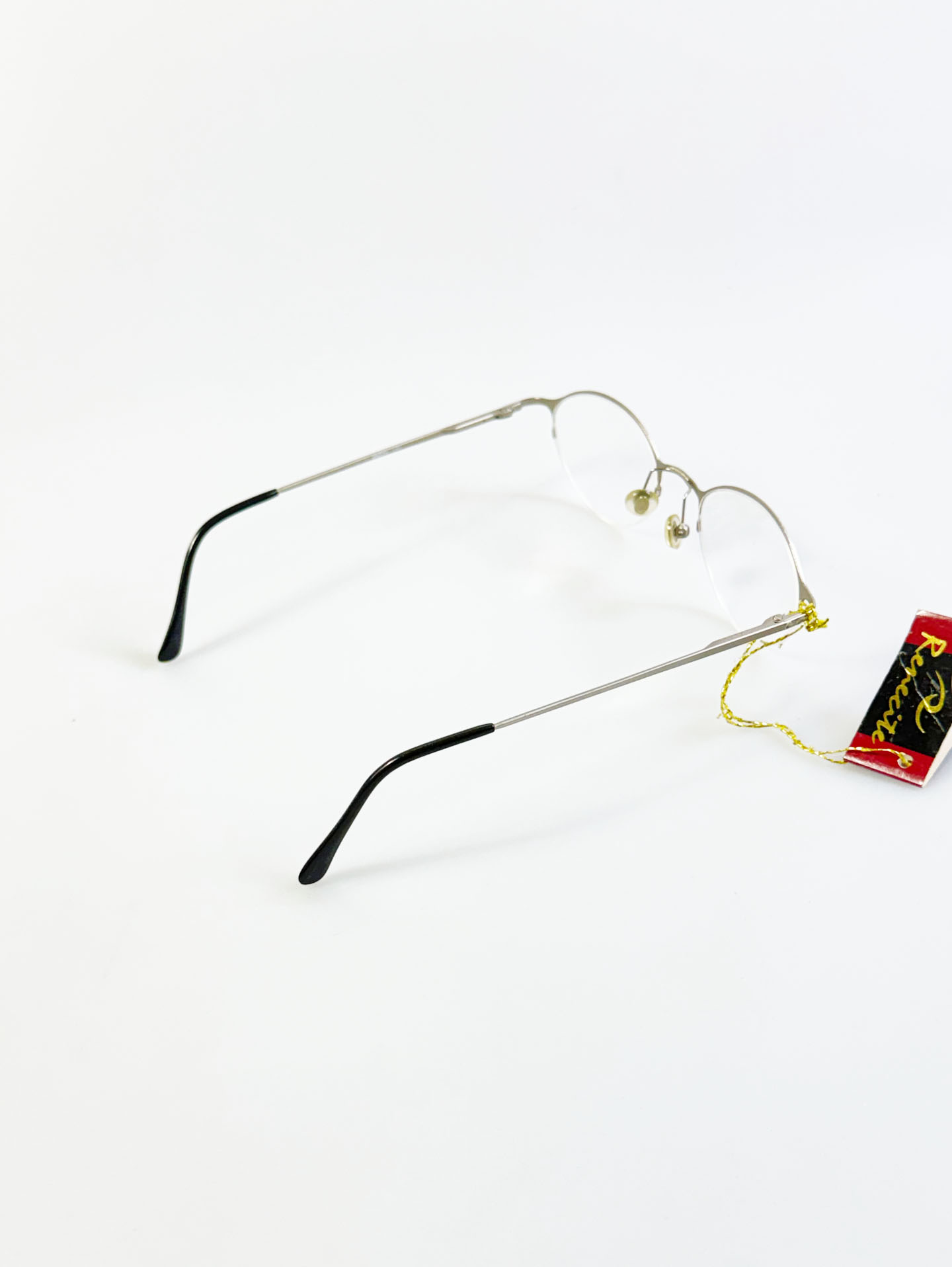 RENECITE Silver Titanium Half-Rim Oval Glasses
