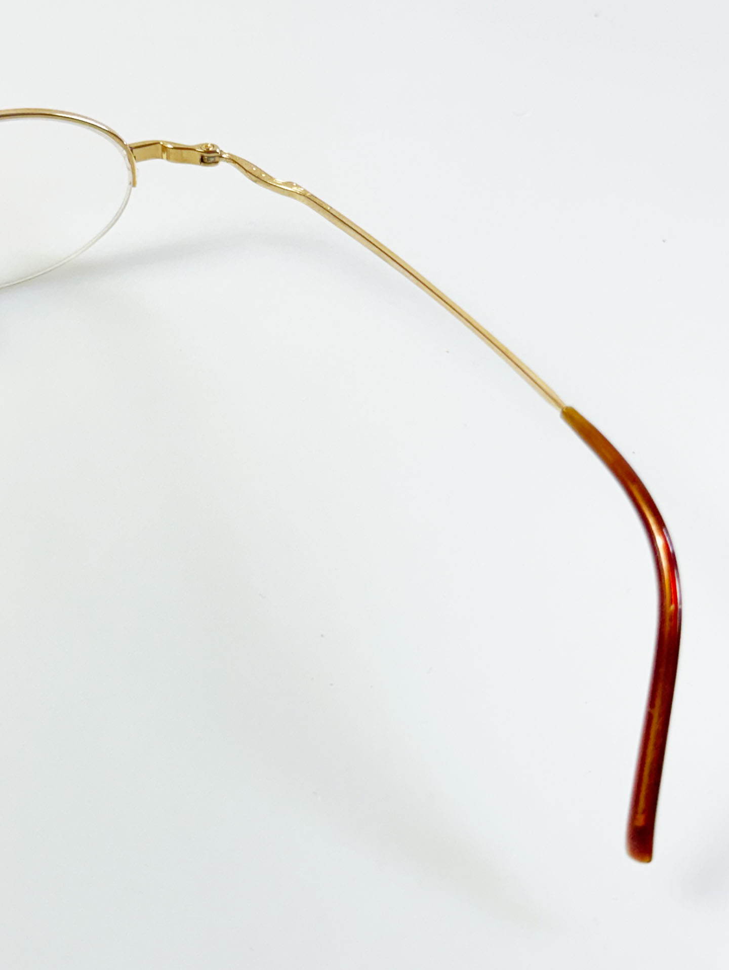 FINDA Gold Half-Rim Oval Metal Glasses