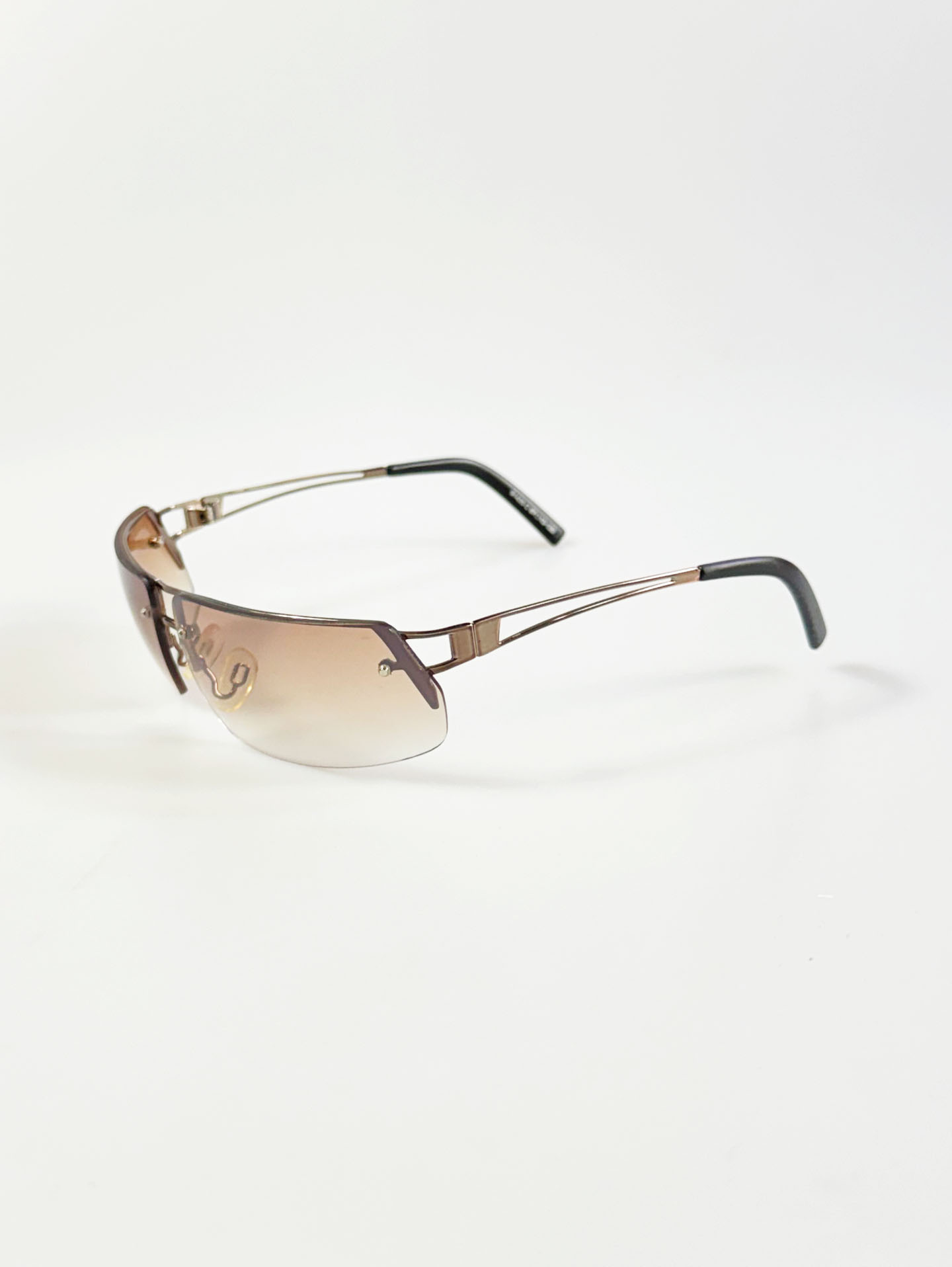 INKOGNITO Rimless Double Bridge Metal Tint Sunglasses