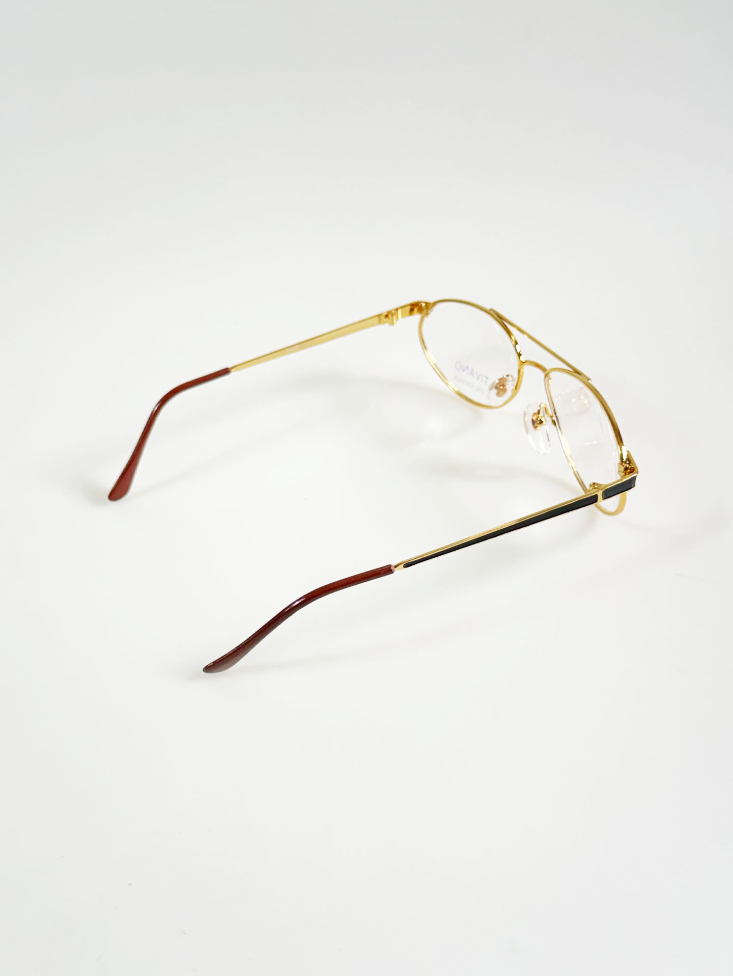 90's TIVANO Gold Double-Bridge Aviator Glasses