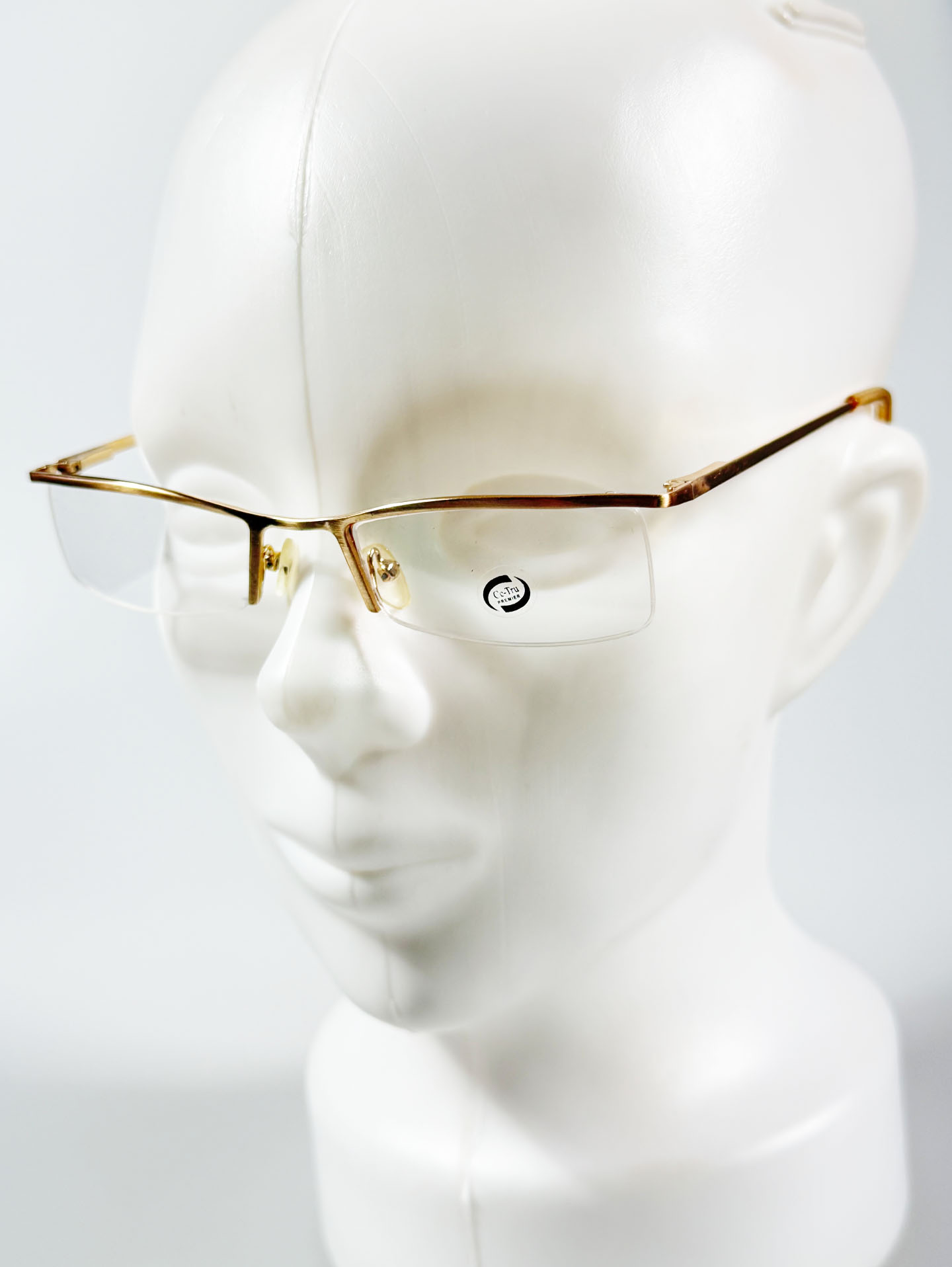 Ce-Tru Gold Semi-Rimless Square Glasses