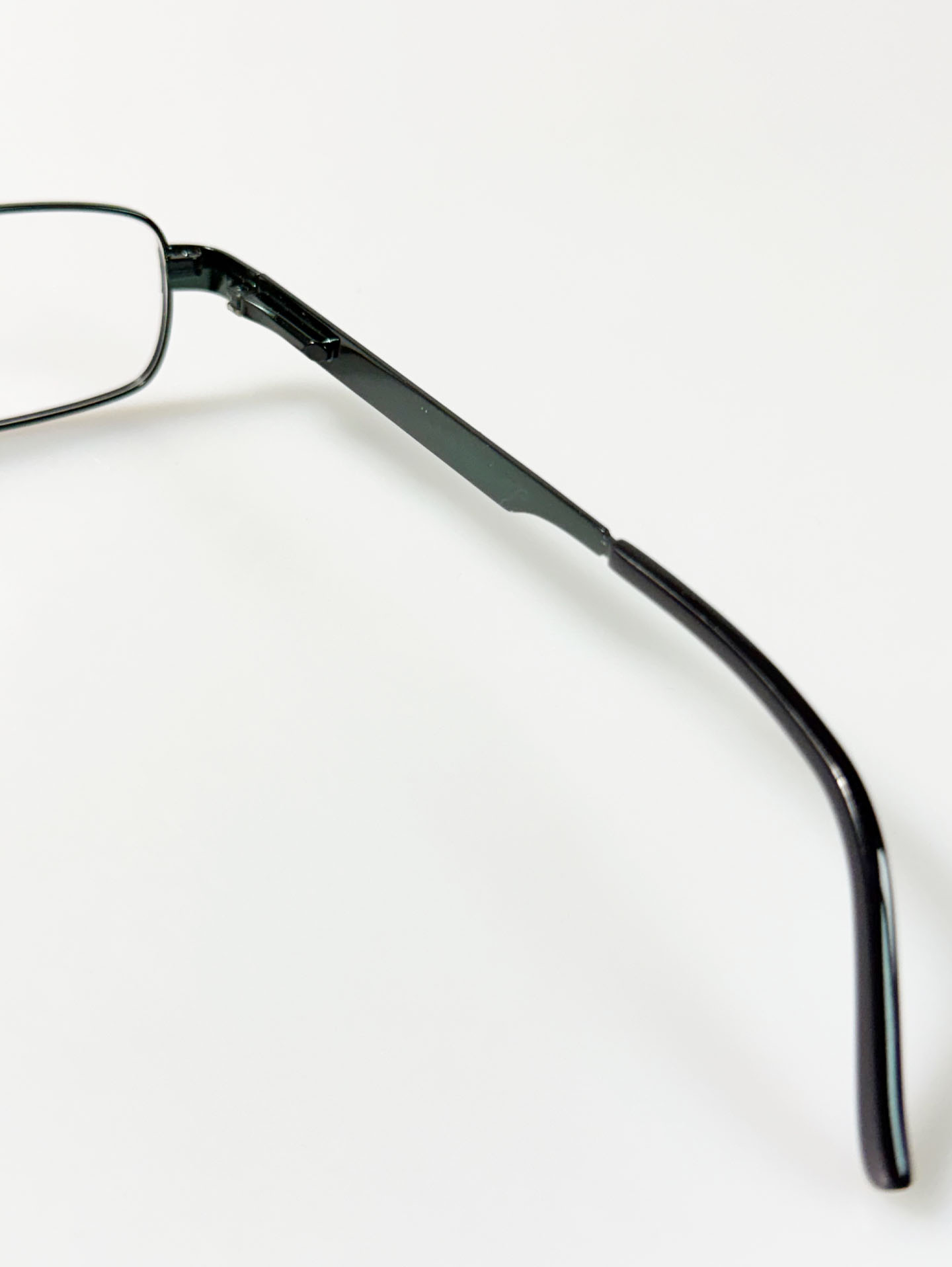 90's CHEVIGNON Dark Green Slim Square Metal Frame Glasses