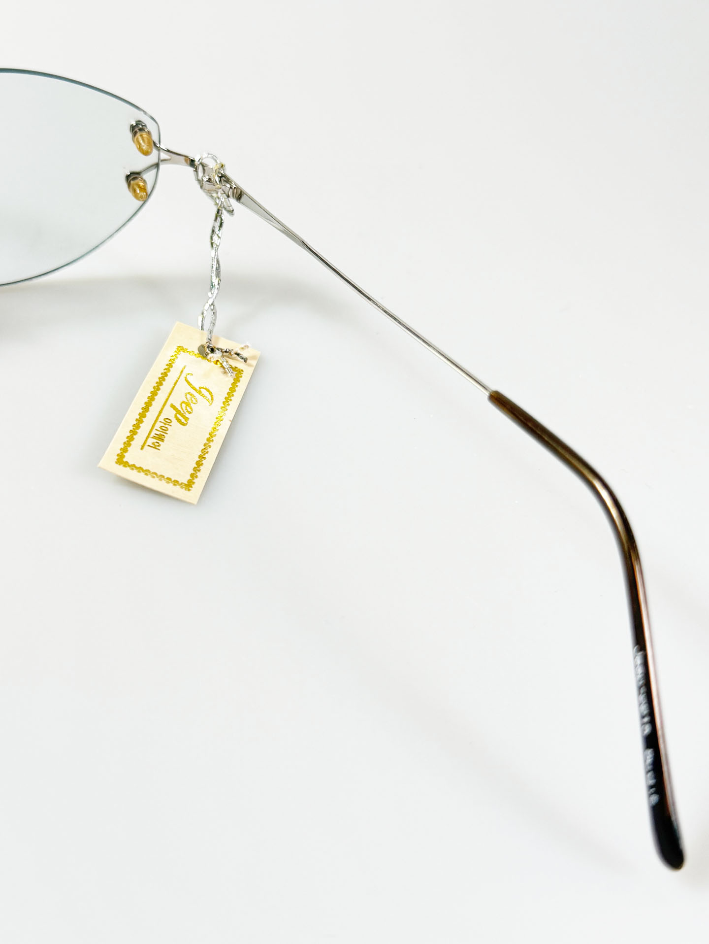 JEEP Silver Rimless Oval Metal Glasses