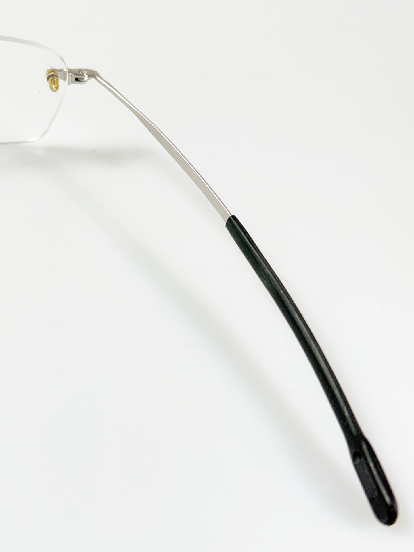 JEEP Silver Rimless Square Metal Frame Glasses