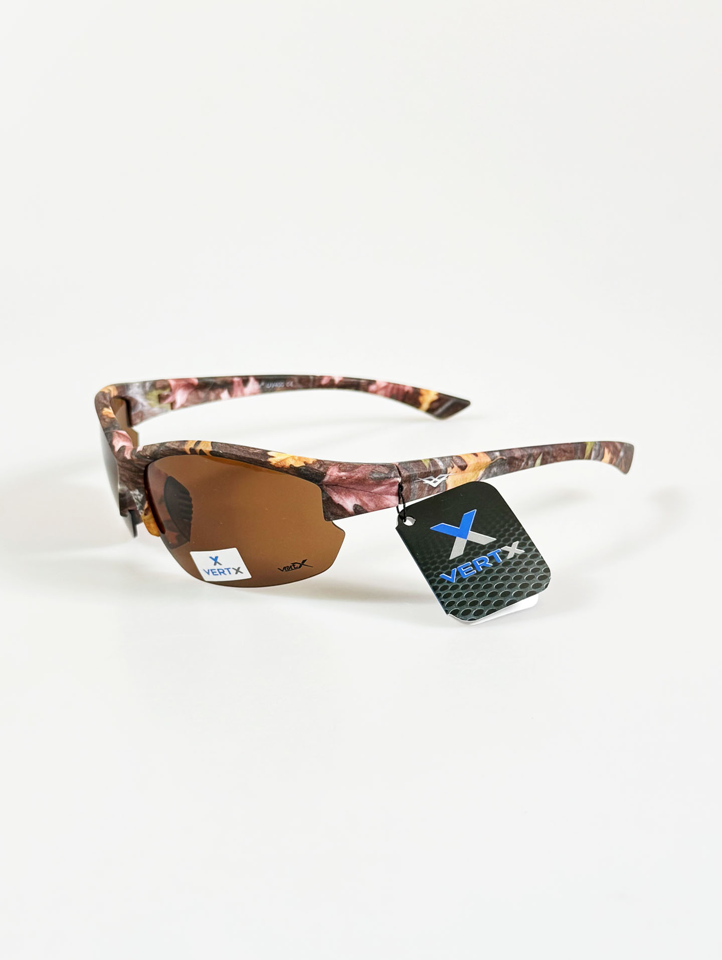VERTX Realtree Pattern Wraparound Half-Rim Tint Sunglasses