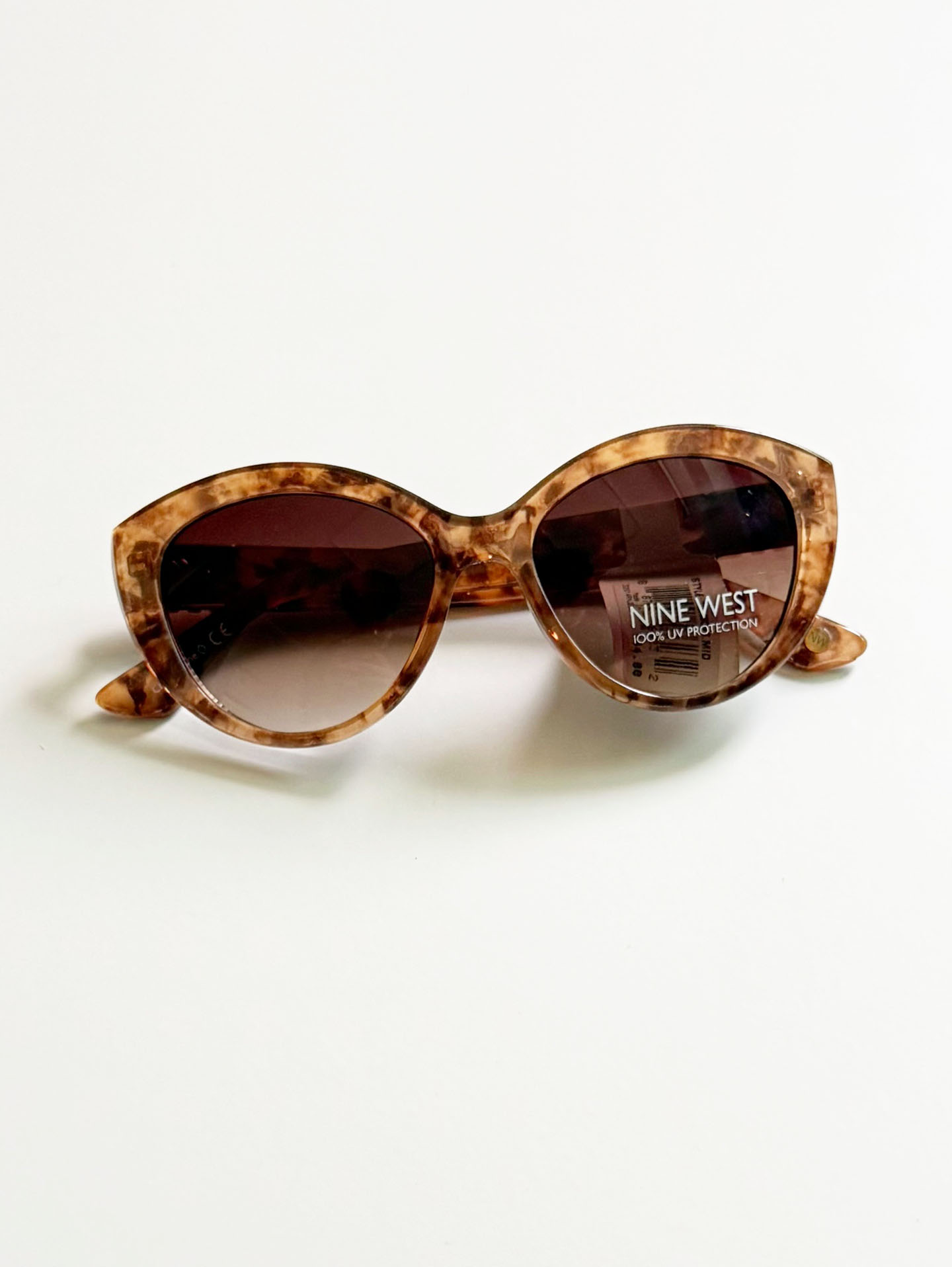 NINE WEST Tortoiseshell Cat-Eye Tint Sunglasses