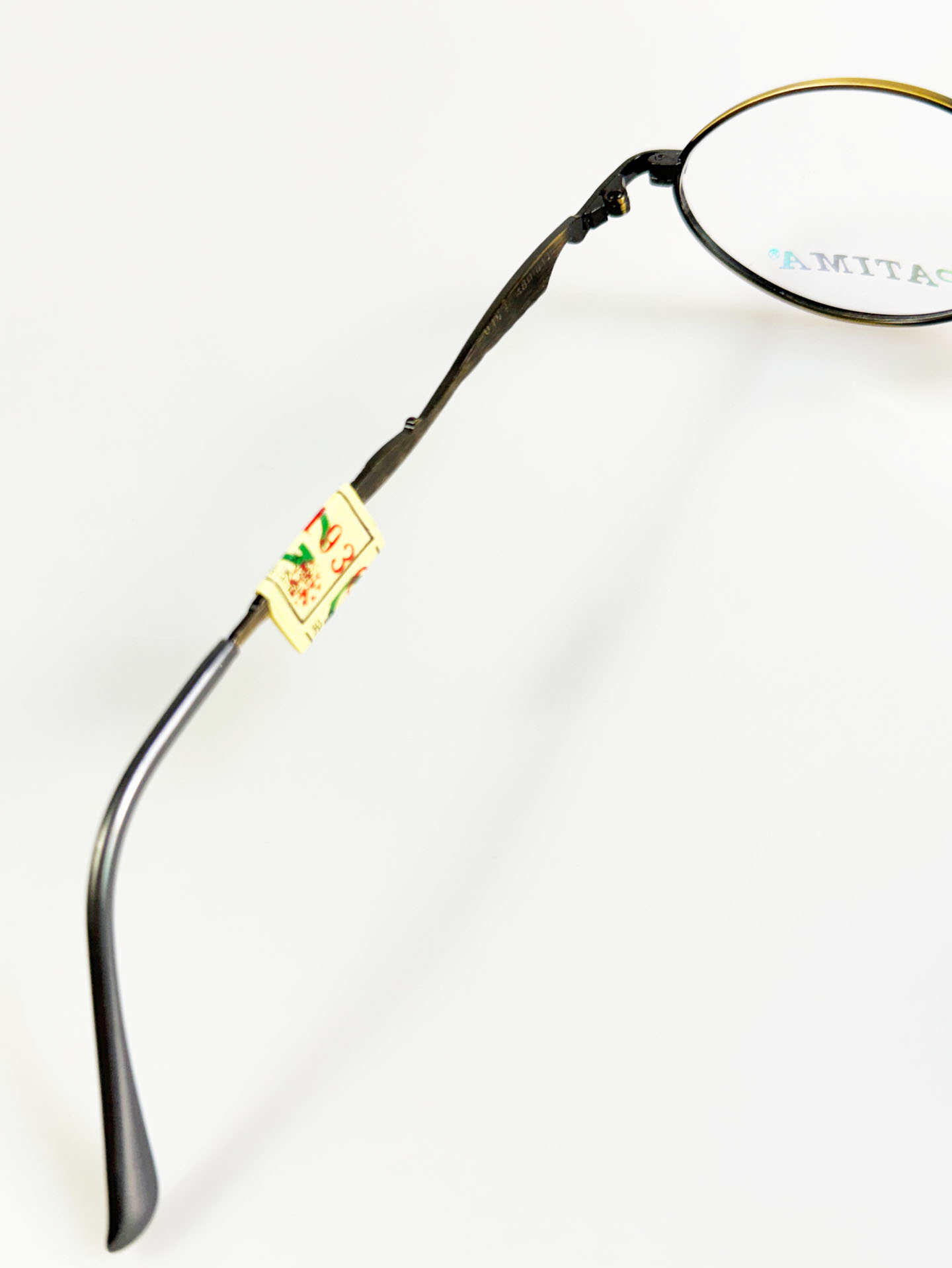90’s PATIMA Slim Oval Gold-Black Metal Frame Glasses