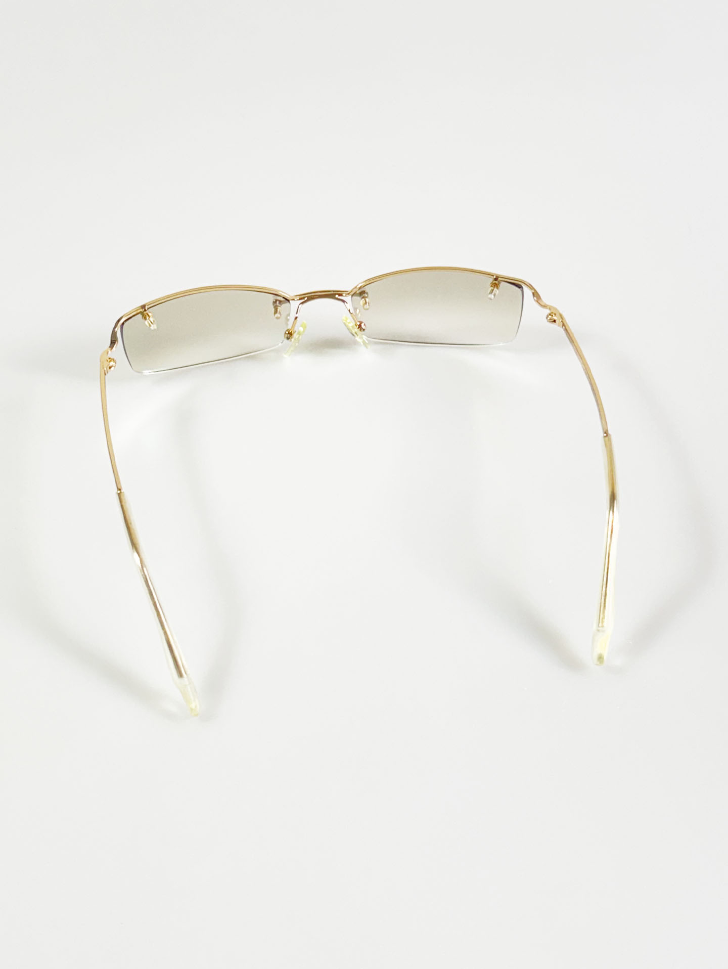 CAPRIO Rimless Square Gold Metal Tinted Sunglasses