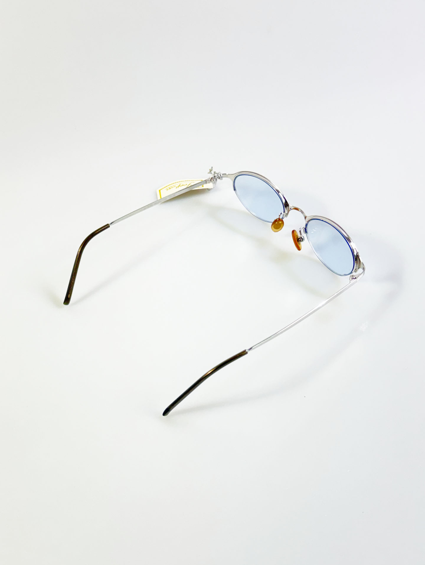 JEEP Silver Oval Half-Rim Metal Frame Tint Sunglasses