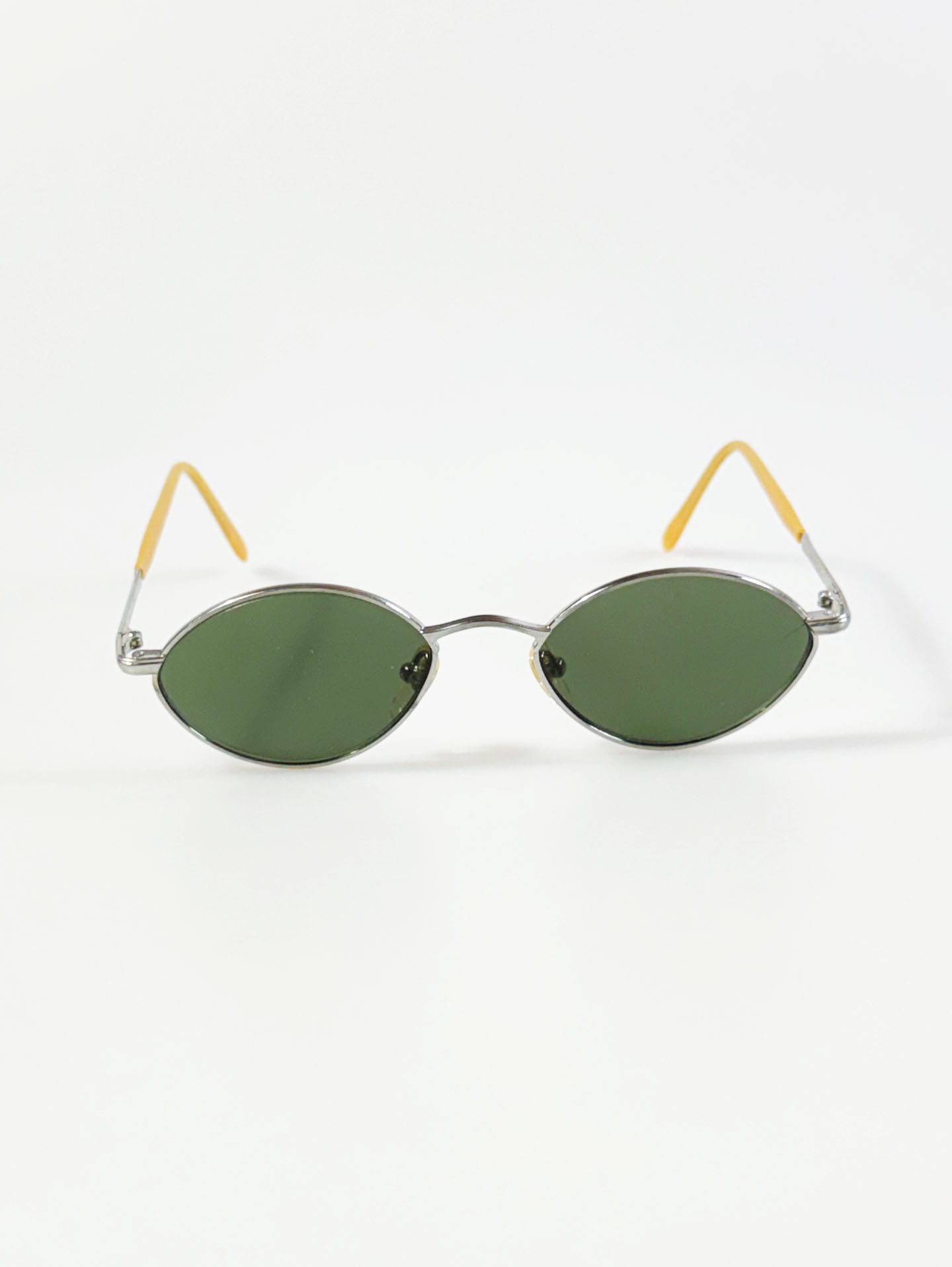 90's NELLY Silver Slim Oval Metal Frame Sunglasses
