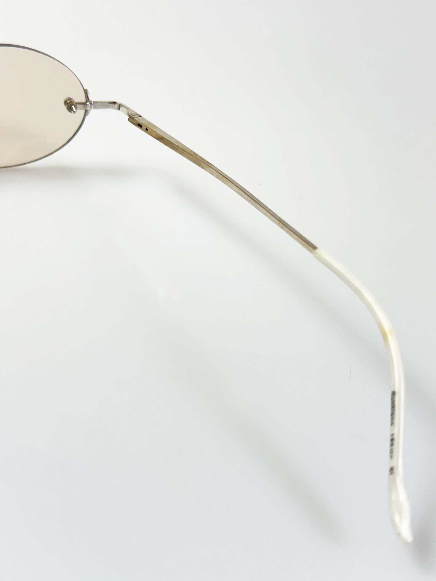 90's RUCHIANO Rimless Oval Metal Glasses