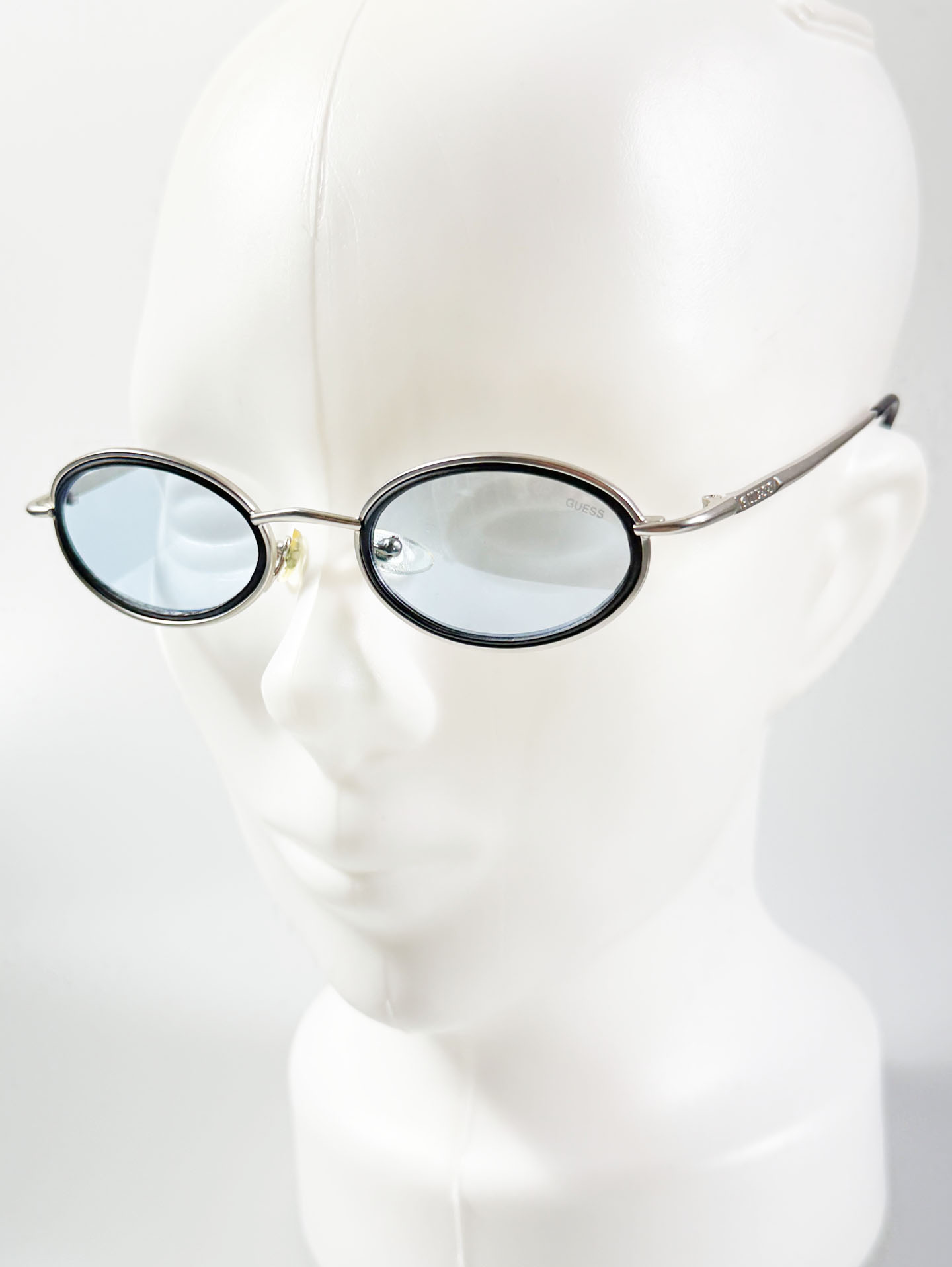 GUESS Silver Oval Metal Tint Sunglasses