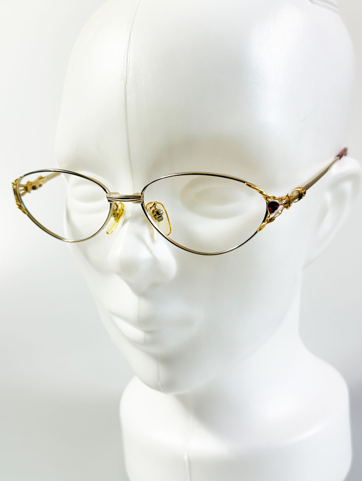 90’s P.S.C FASHION Gold Oval Metal Glasses