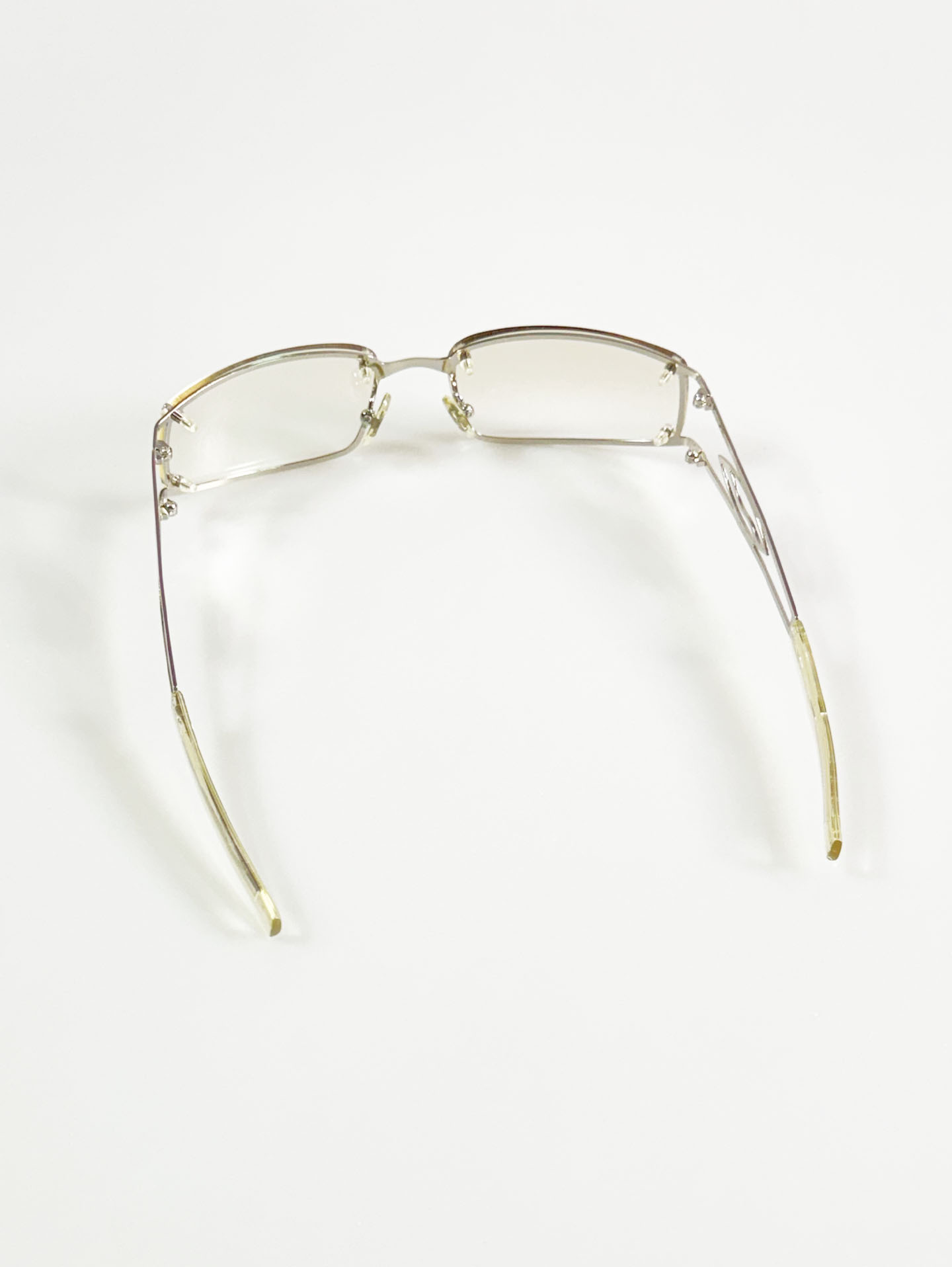 CAPRIO Rimless Square Metal Tinted Sunglasses