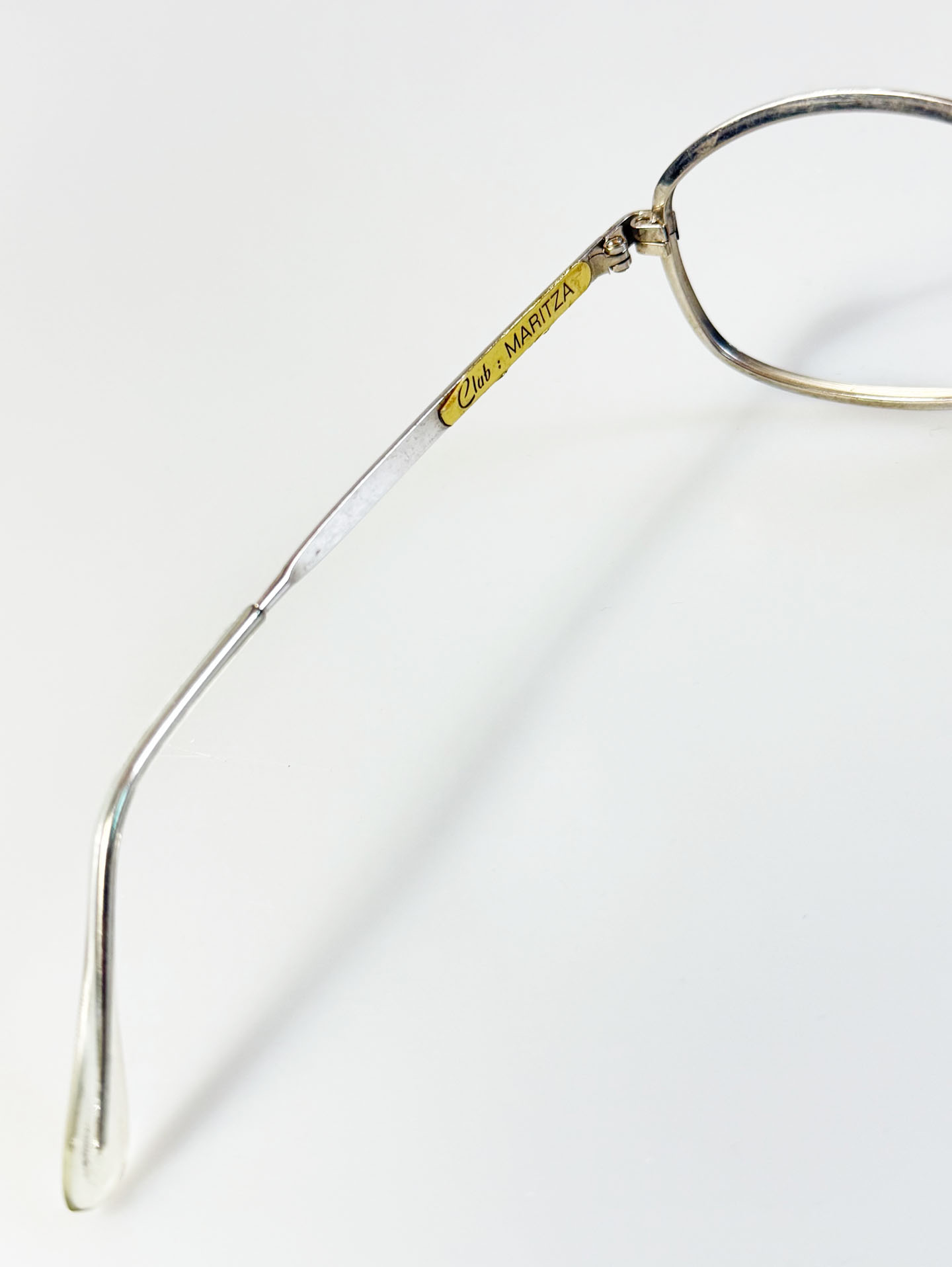 90's CLUB MARITZA Silver Metal Rounded Square Glasses