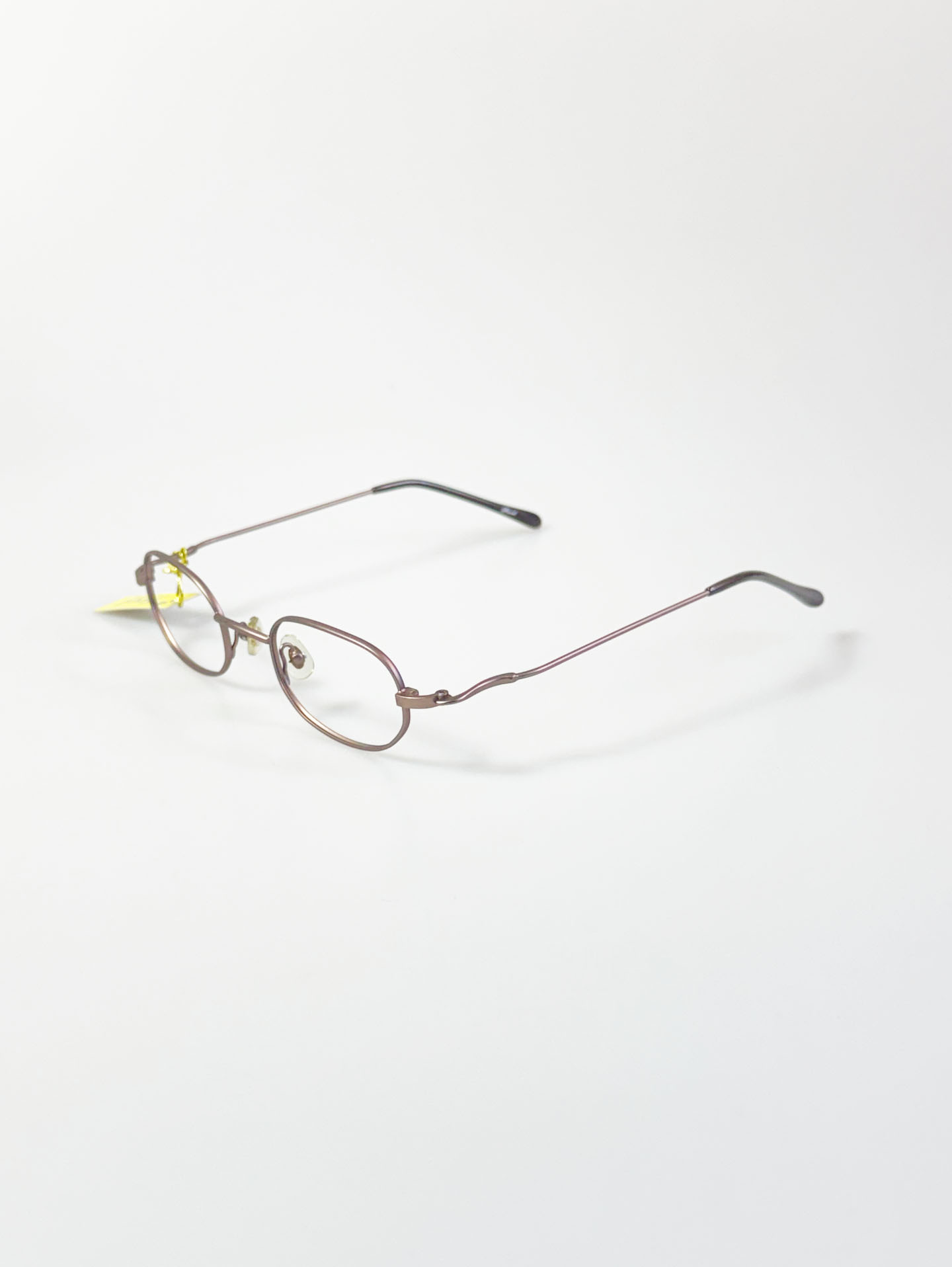 90’s FEEL Slim Oval Bronze Brown Metal Glasses