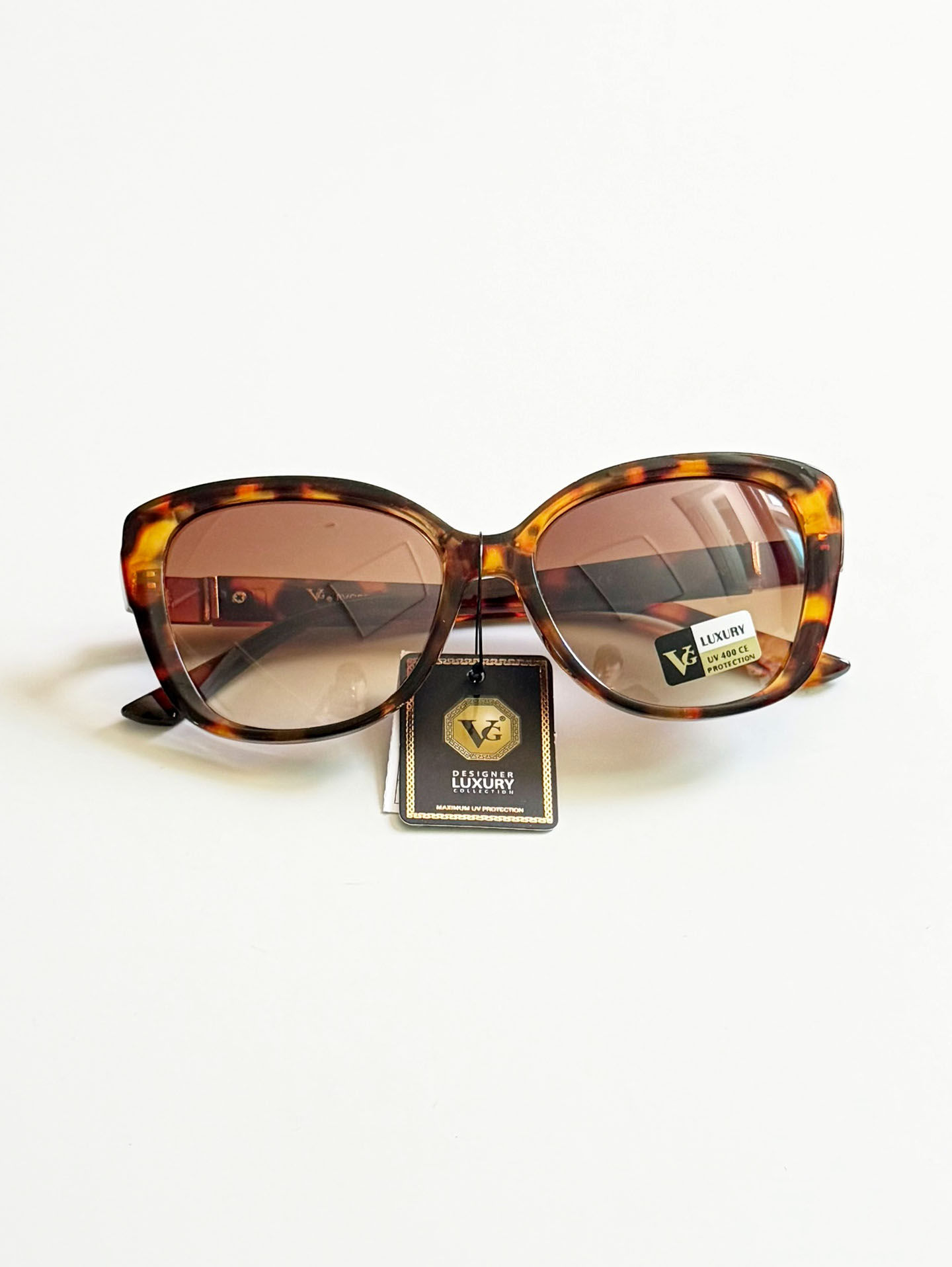 VG EYEWEAR Tortoiseshell Oversized Butterfly Frame Sunglasses