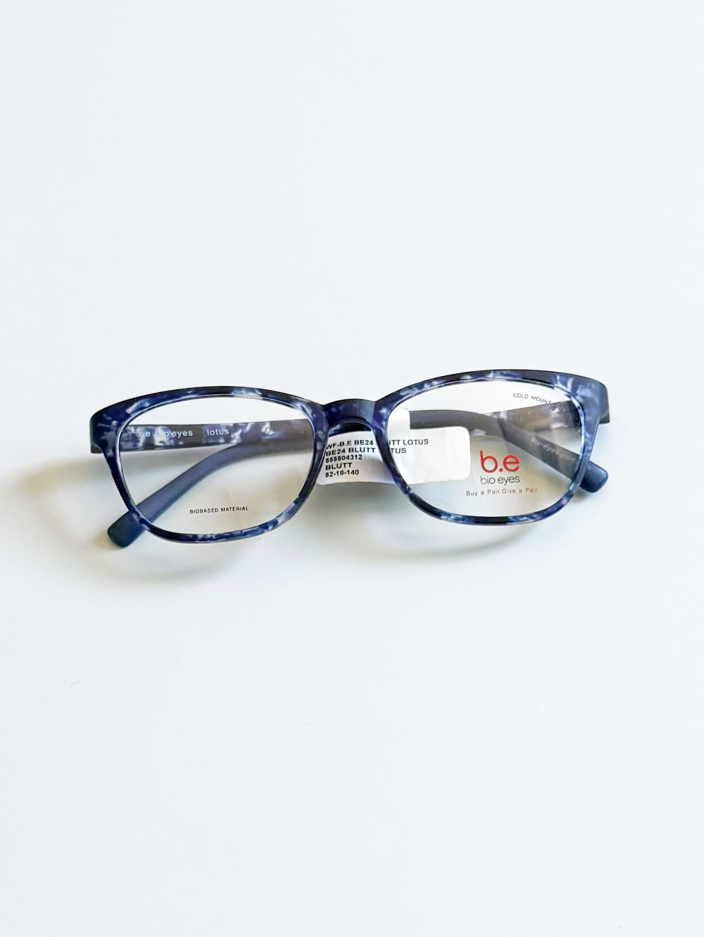 Bio Eyes Blue Marble Wayfarer Frame Glasses