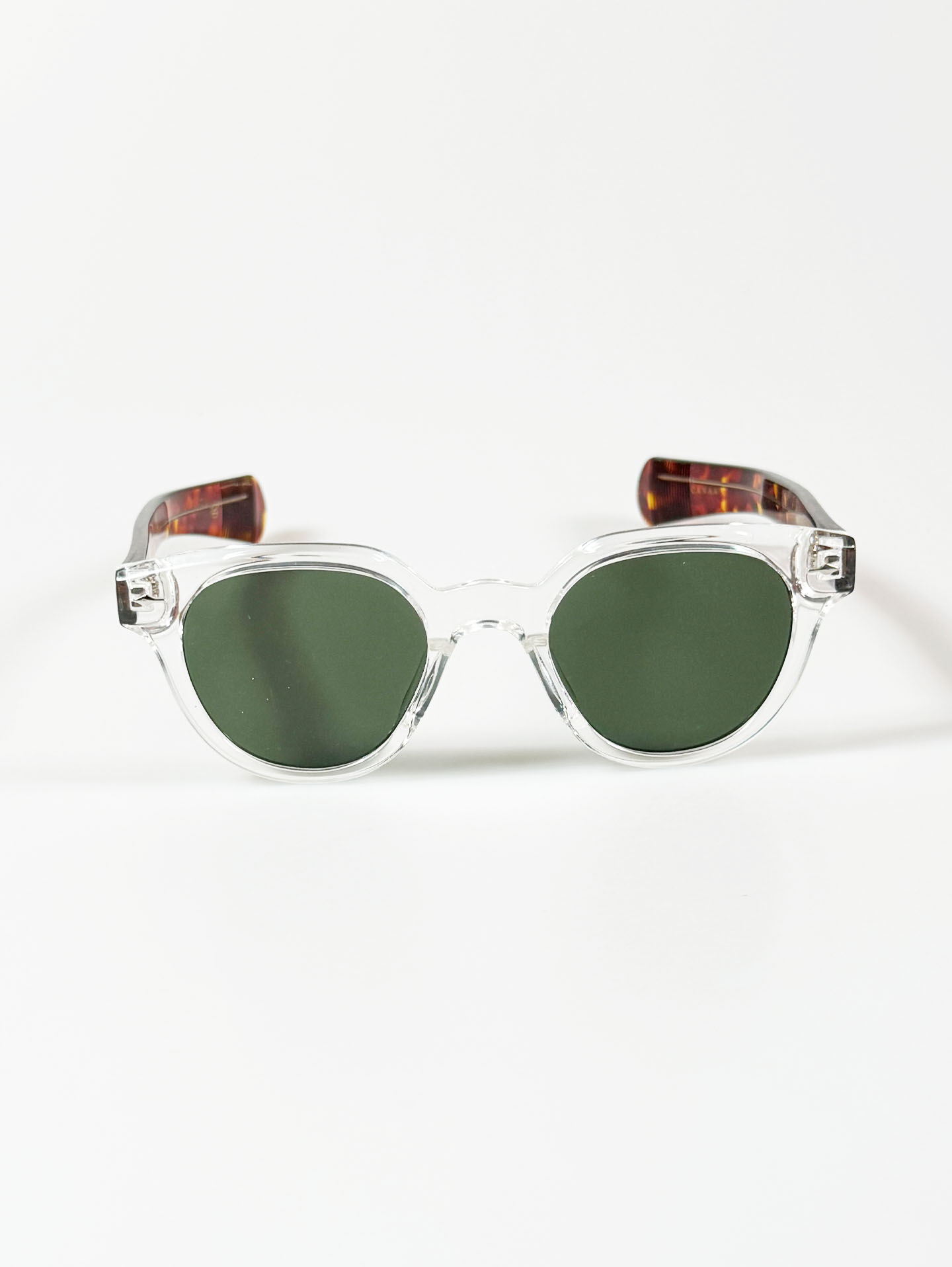 CANAAN Clear Bold Round Frame Sunglasses